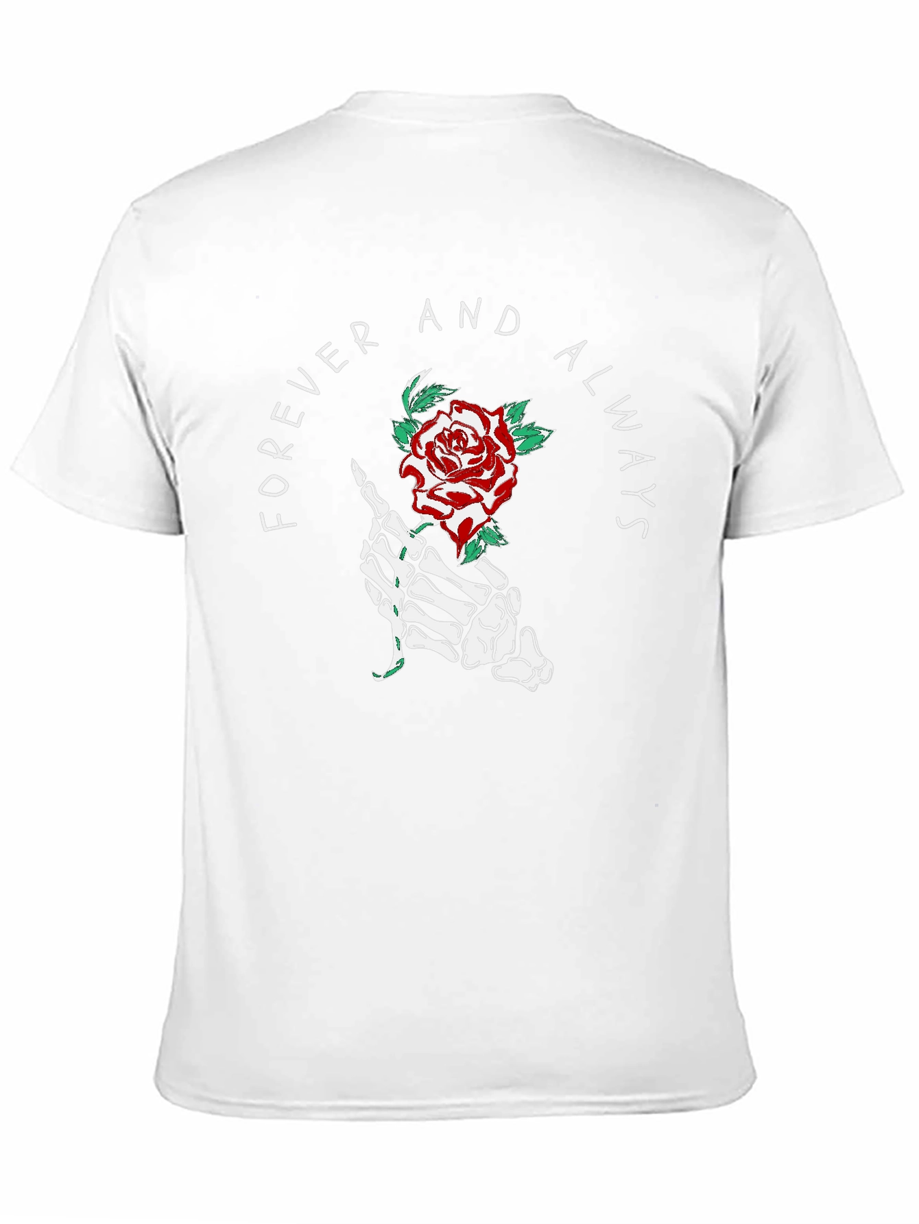 Forever Always Rose Skeleton Hand T-Shirt