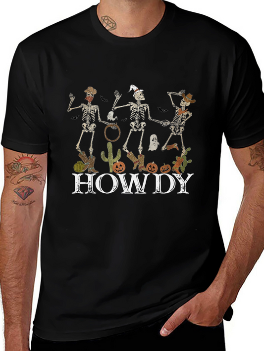 Halloween Skeletons Howdy Tee