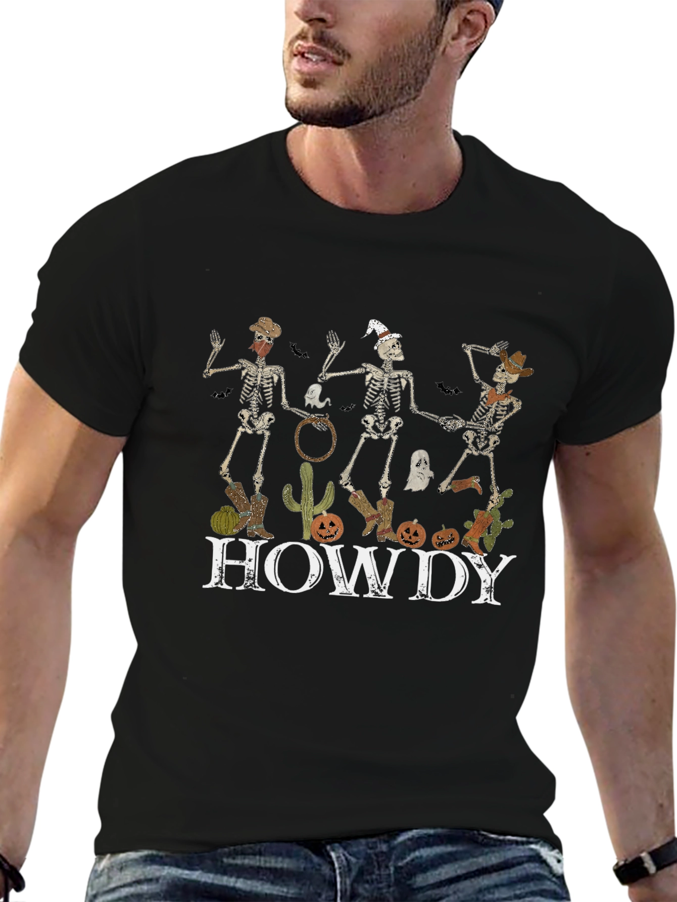 Halloween Skeletons Howdy Tee