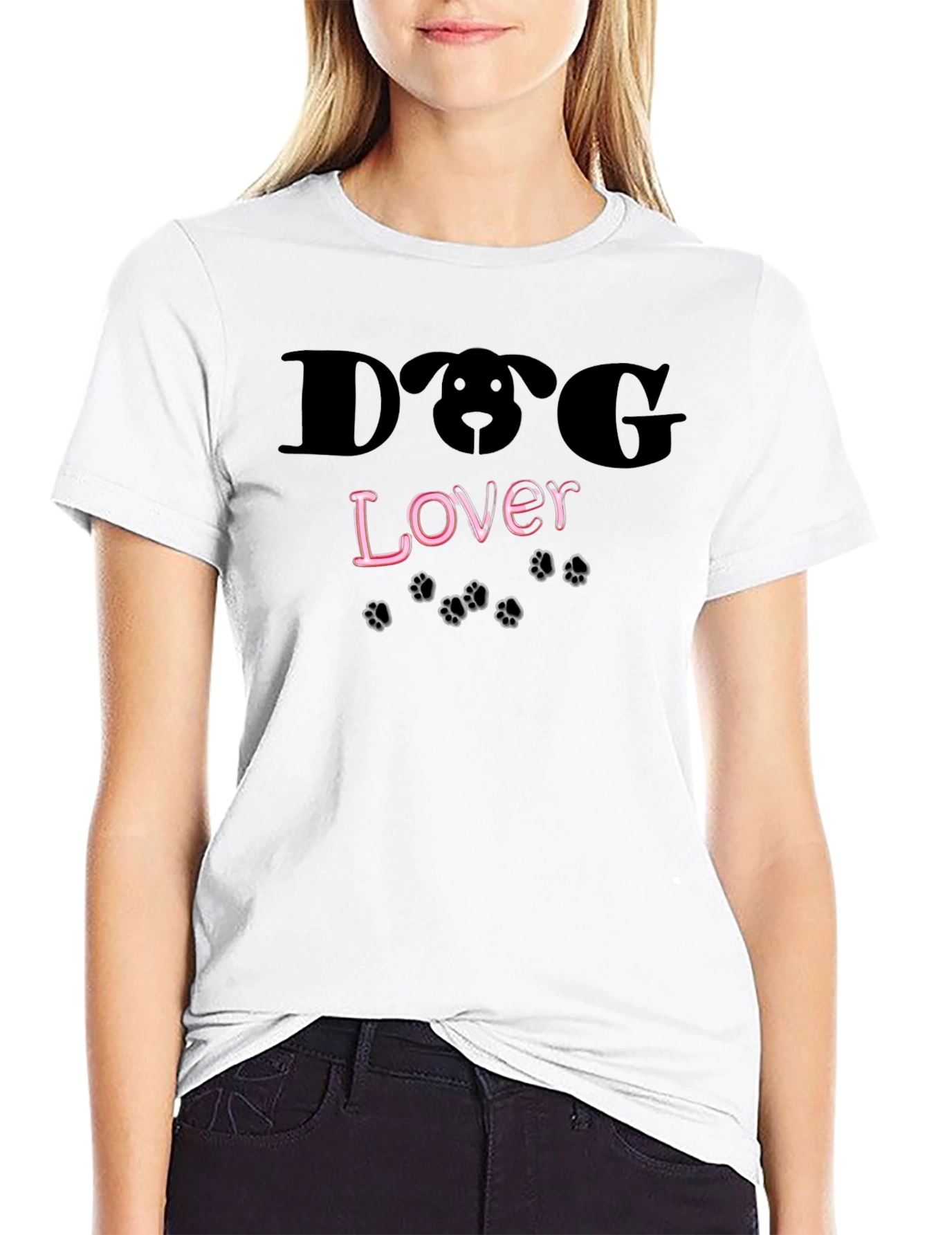Dog Lover T-Shirt - Black Cute Puppy Design
