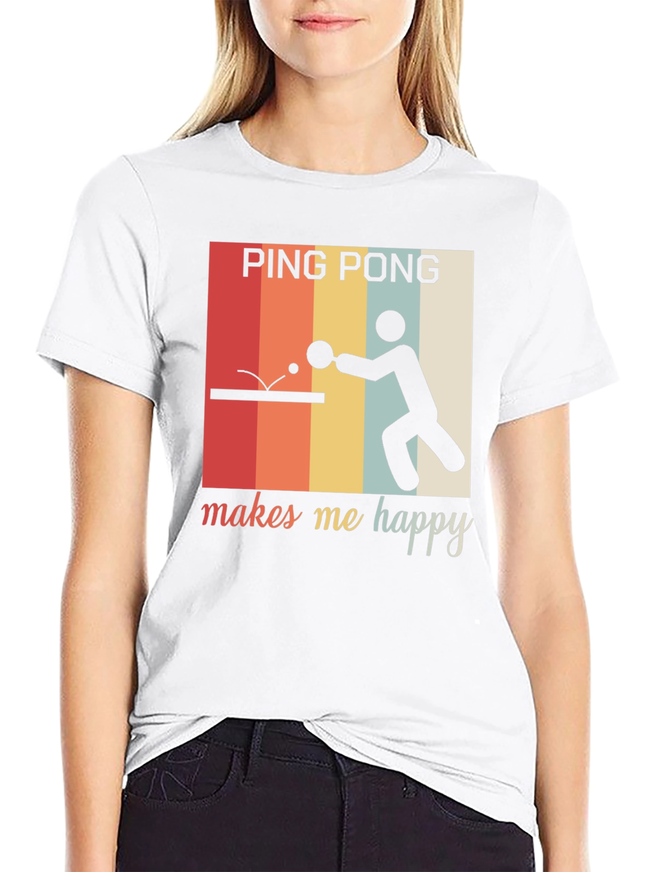 Ping Pong Makes Me Happy Graphic Tee