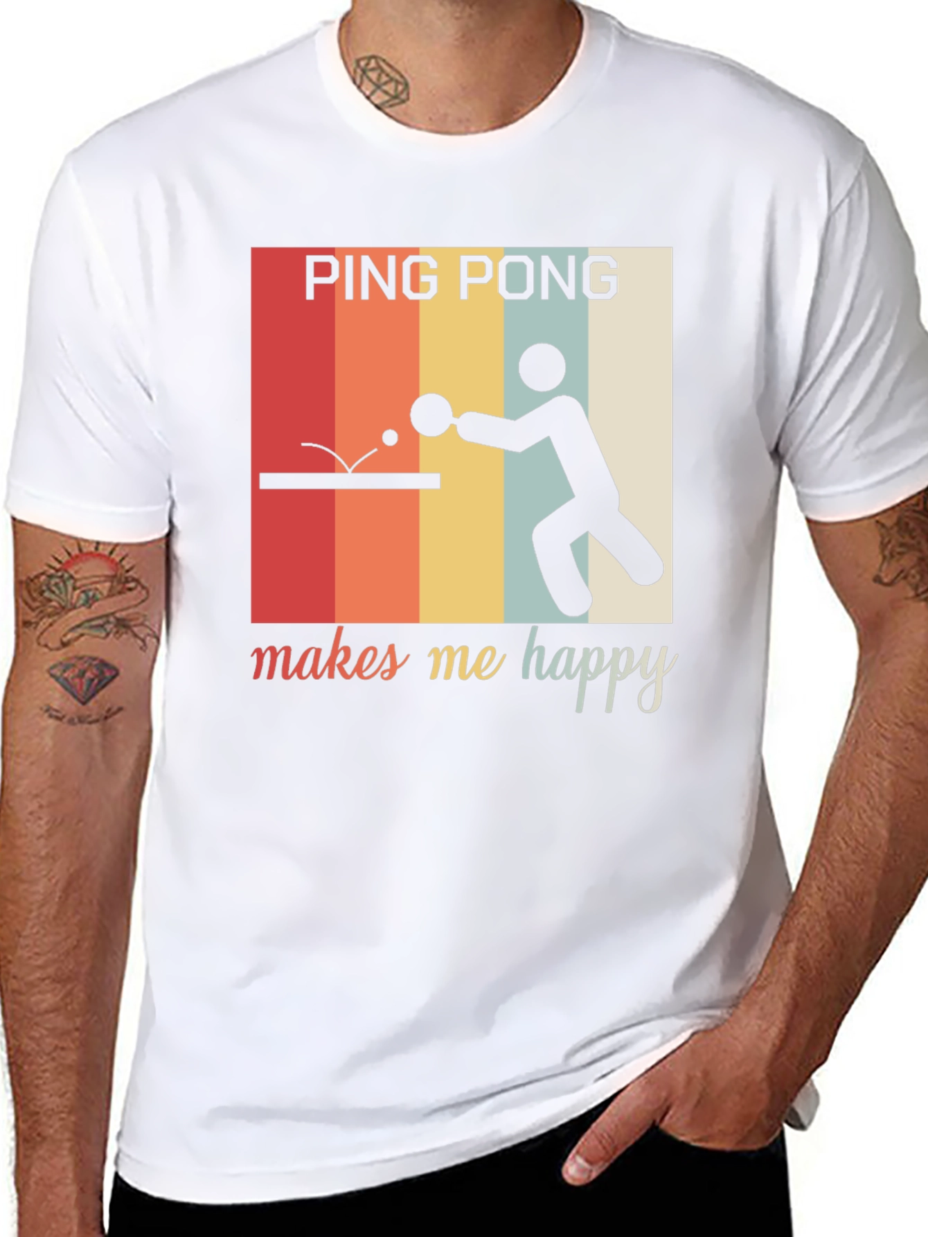 Ping Pong Makes Me Happy Graphic Tee