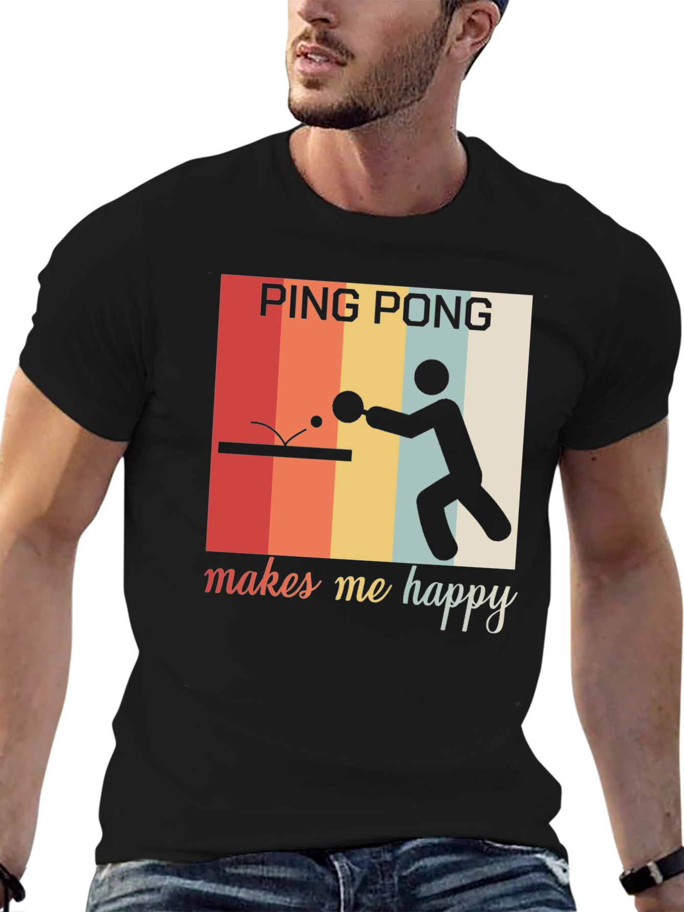Ping Pong Makes Me Happy Graphic Tee