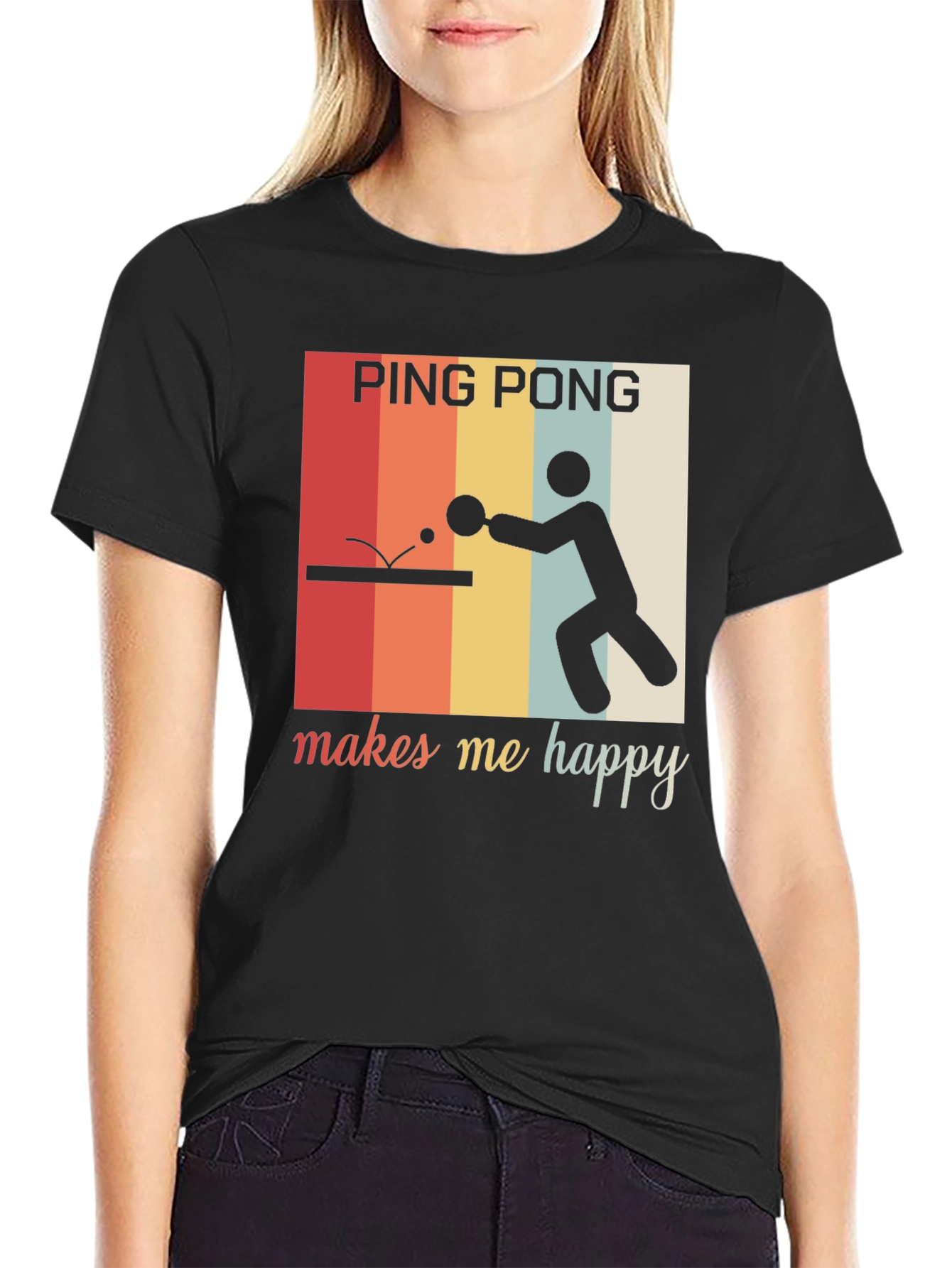 Ping Pong Makes Me Happy Graphic Tee