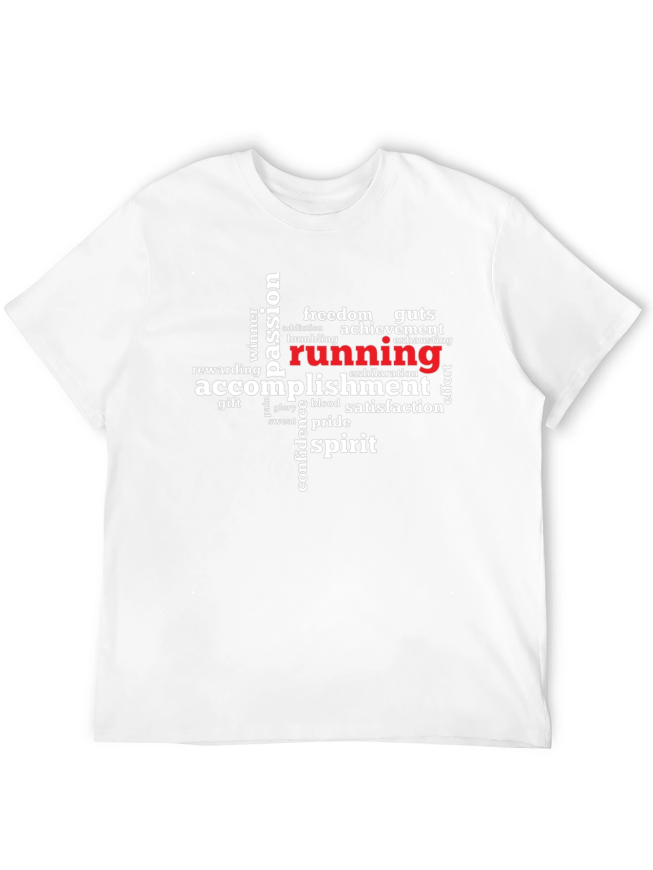 Running Word Art T-Shirt - Passion & Accomplishment