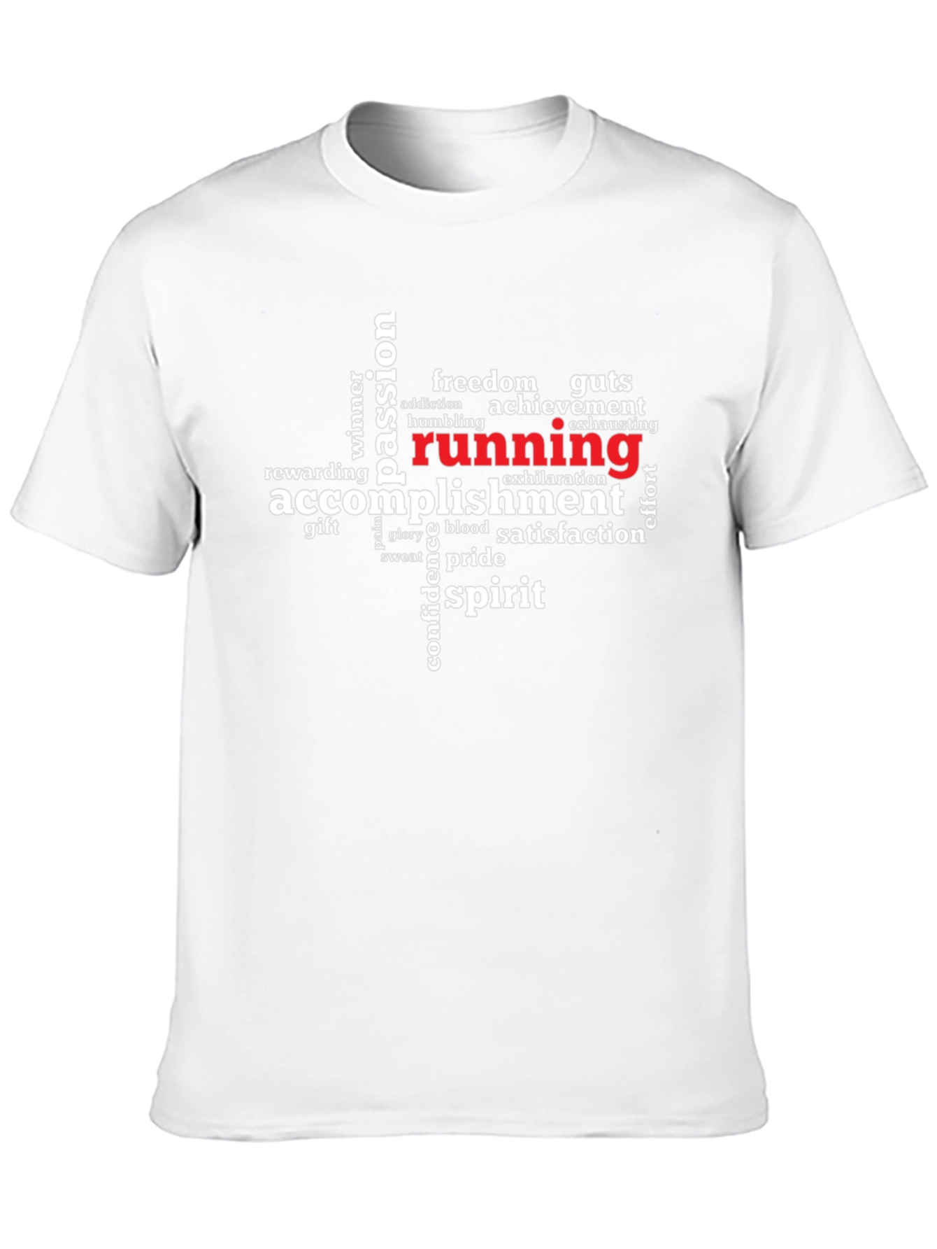 Running Word Art T-Shirt - Passion & Accomplishment