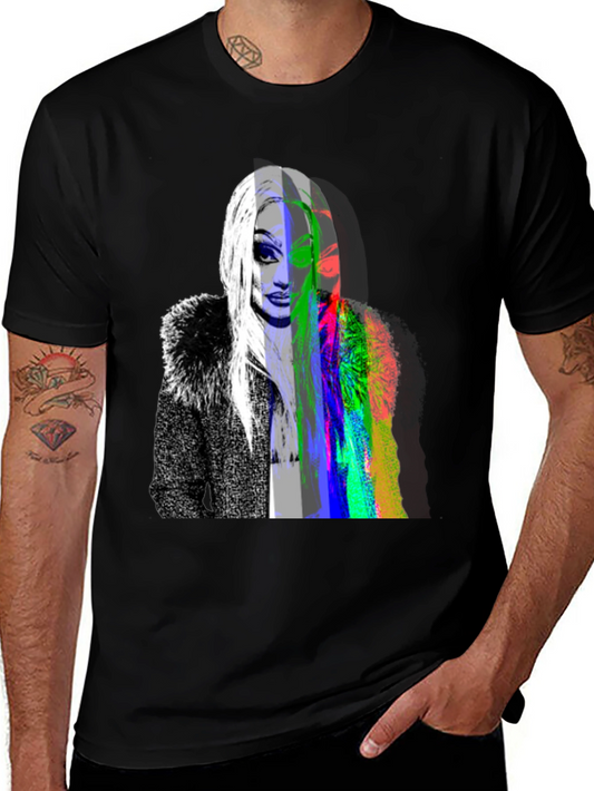 Drag Queen Glitch Black T-Shirt