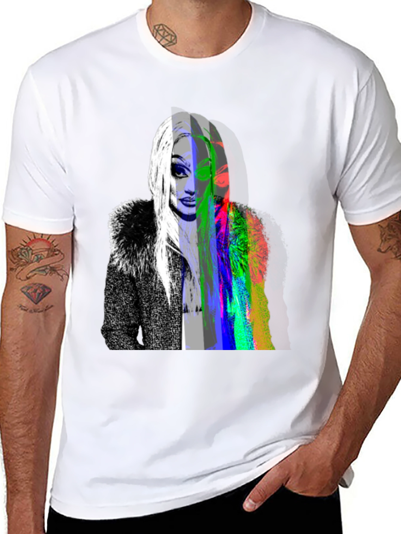 Drag Queen Glitch Black T-Shirt