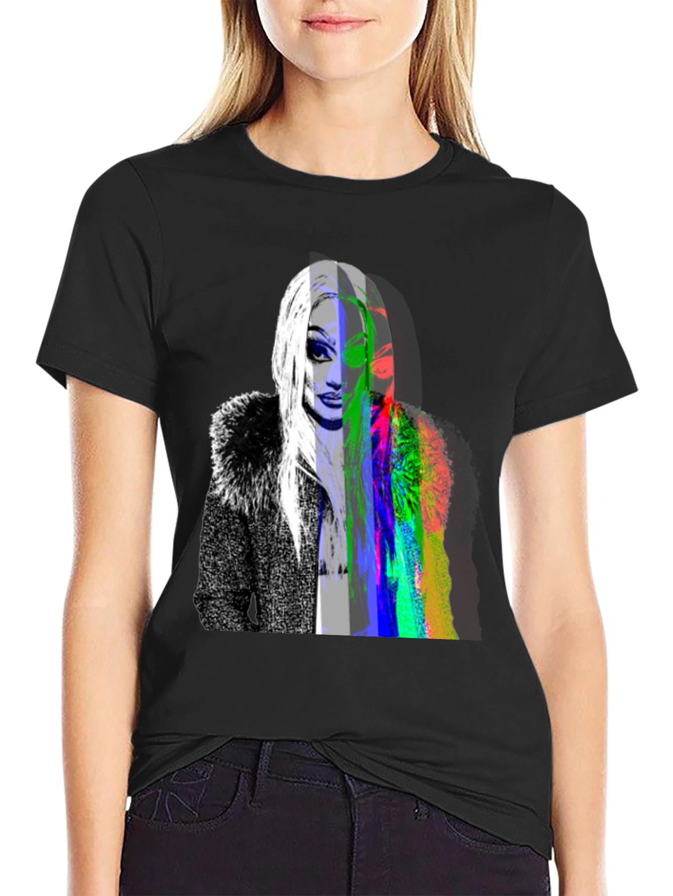 Drag Queen Glitch Black T-Shirt
