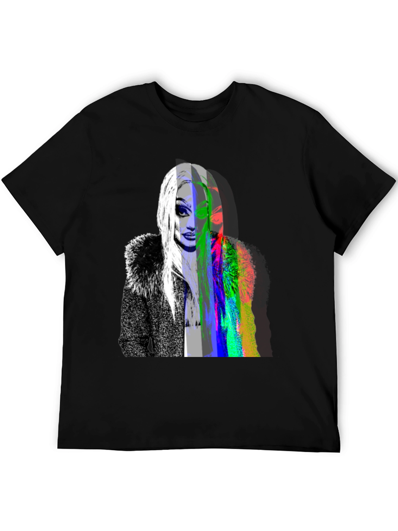 Drag Queen Glitch Black T-Shirt