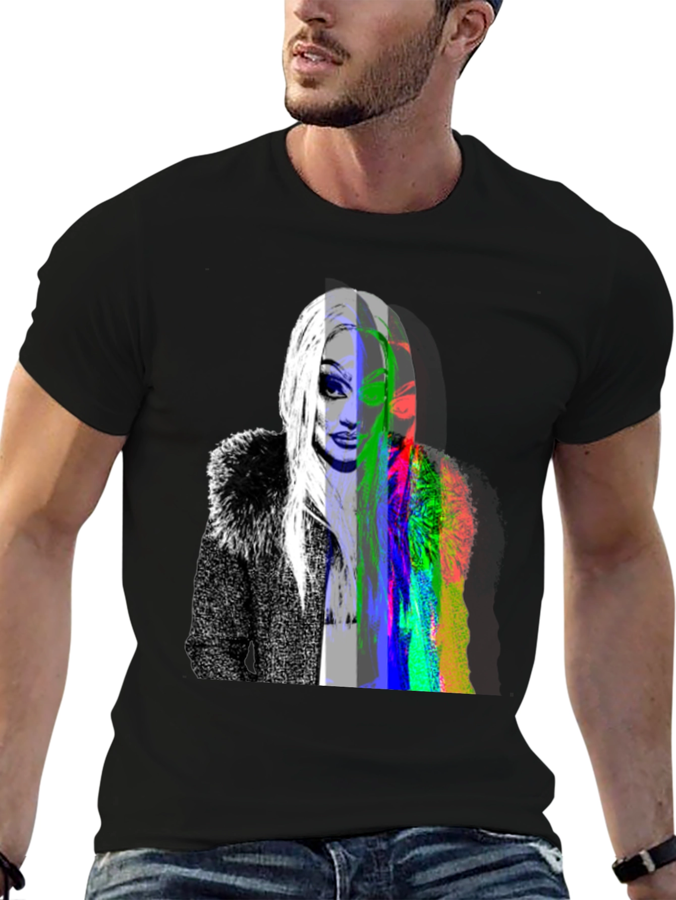 Drag Queen Glitch Black T-Shirt
