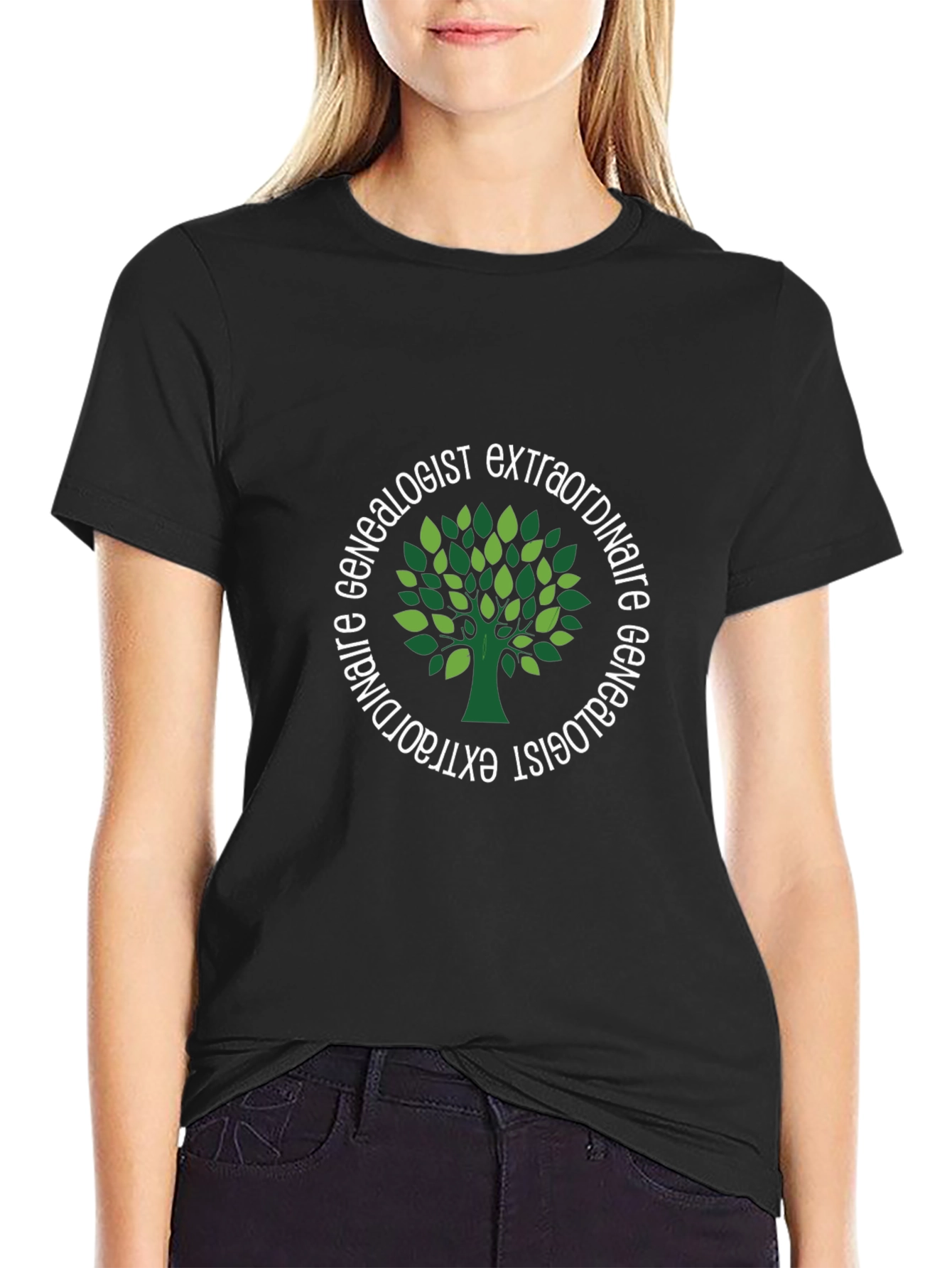 Genealogist Extraordinaire Black T-Shirt