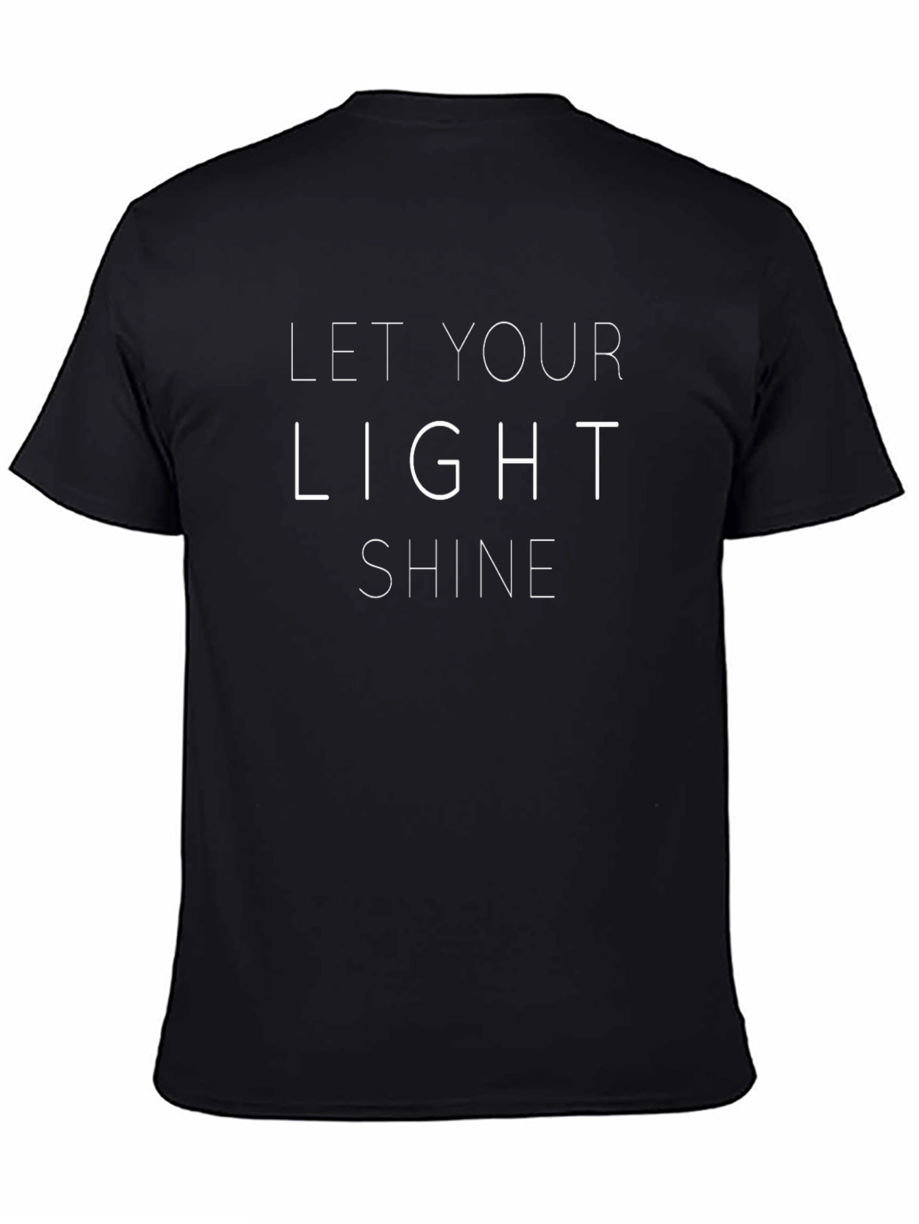 Let Your Light Shine Graphic T-Shirt - Black