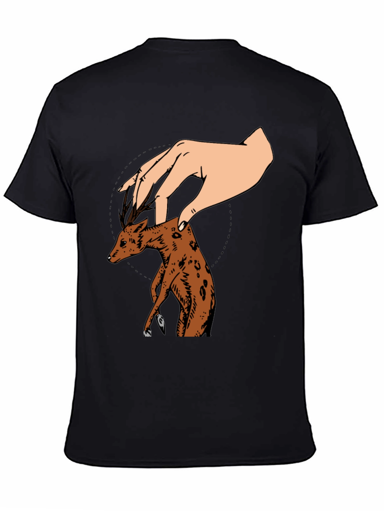 Deer Puppet Graphic T-Shirt - Unique Design