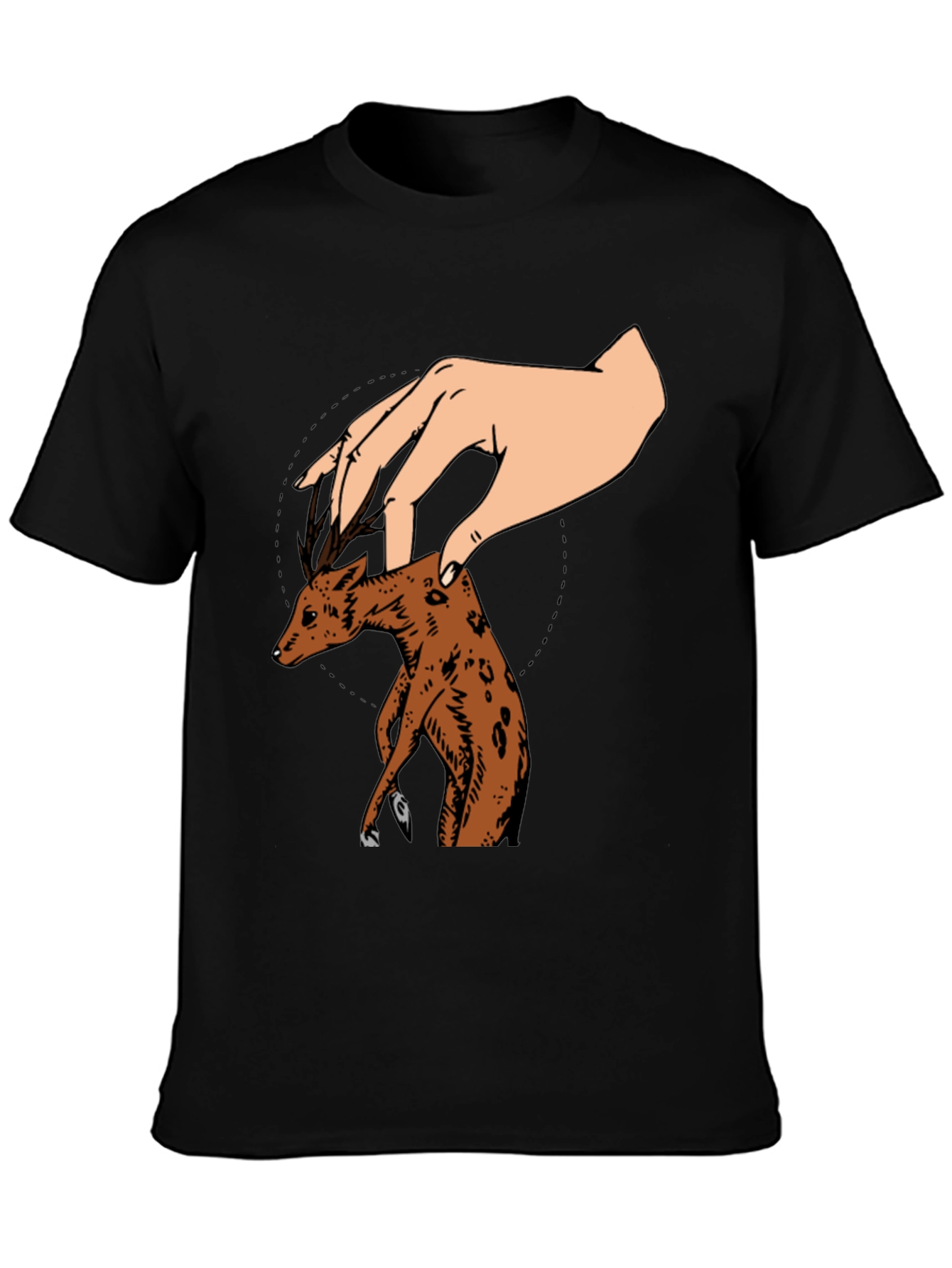 Deer Puppet Graphic T-Shirt - Unique Design