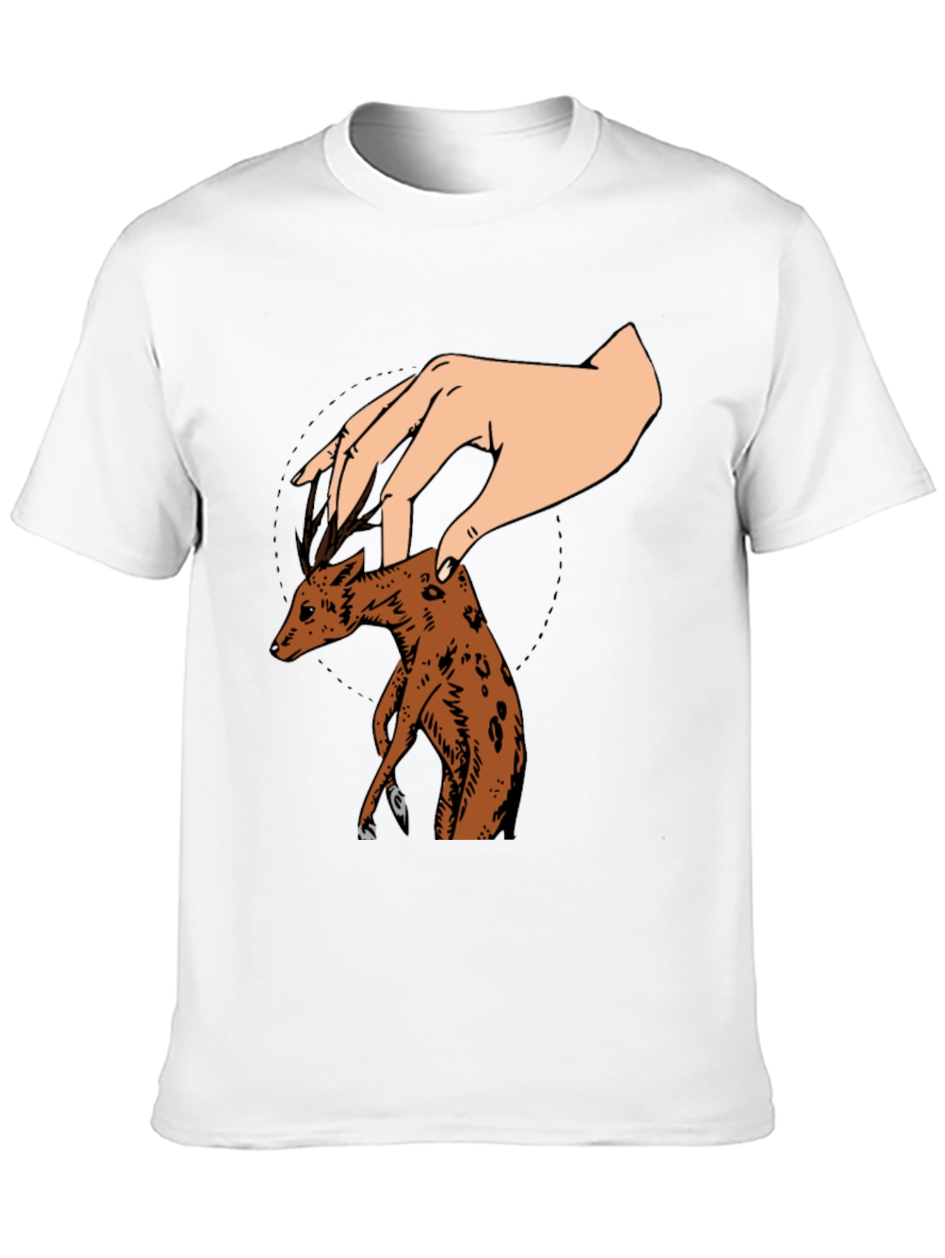 Deer Puppet Graphic T-Shirt - Unique Design