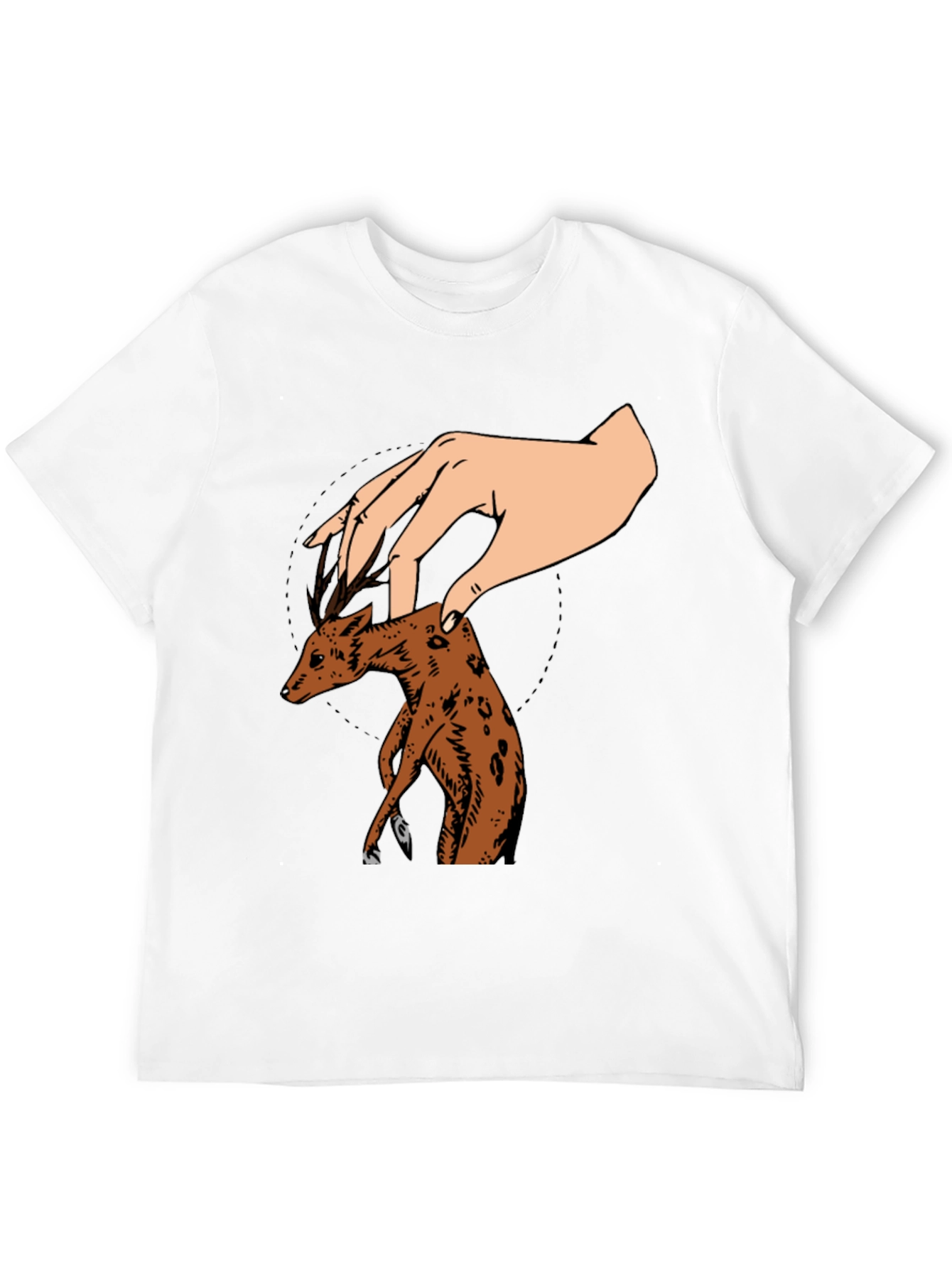 Deer Puppet Graphic T-Shirt - Unique Design