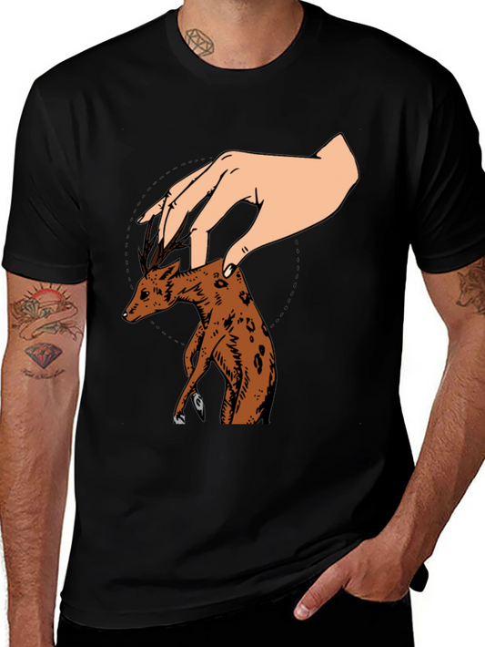 Deer Puppet Graphic T-Shirt - Unique Design