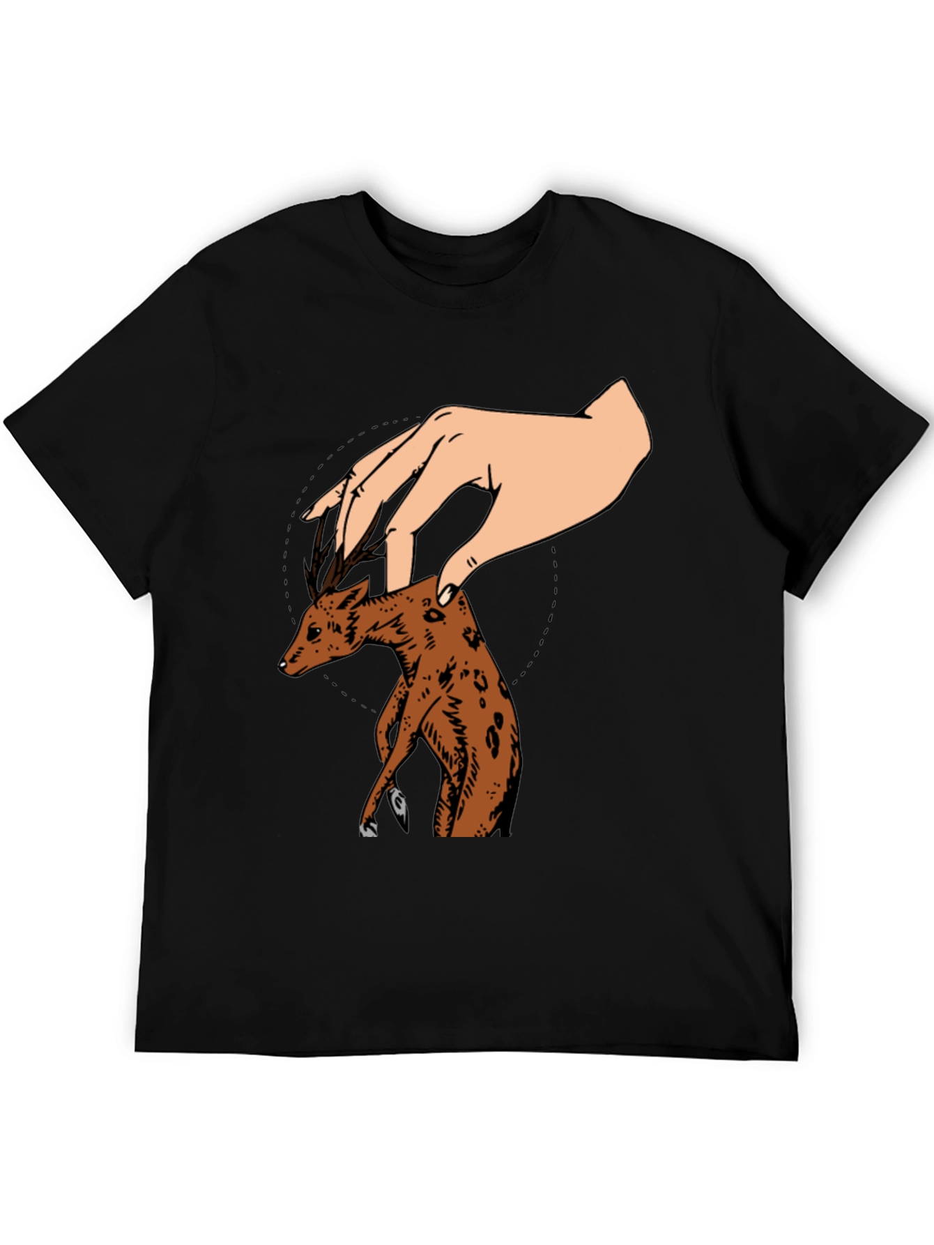 Deer Puppet Graphic T-Shirt - Unique Design