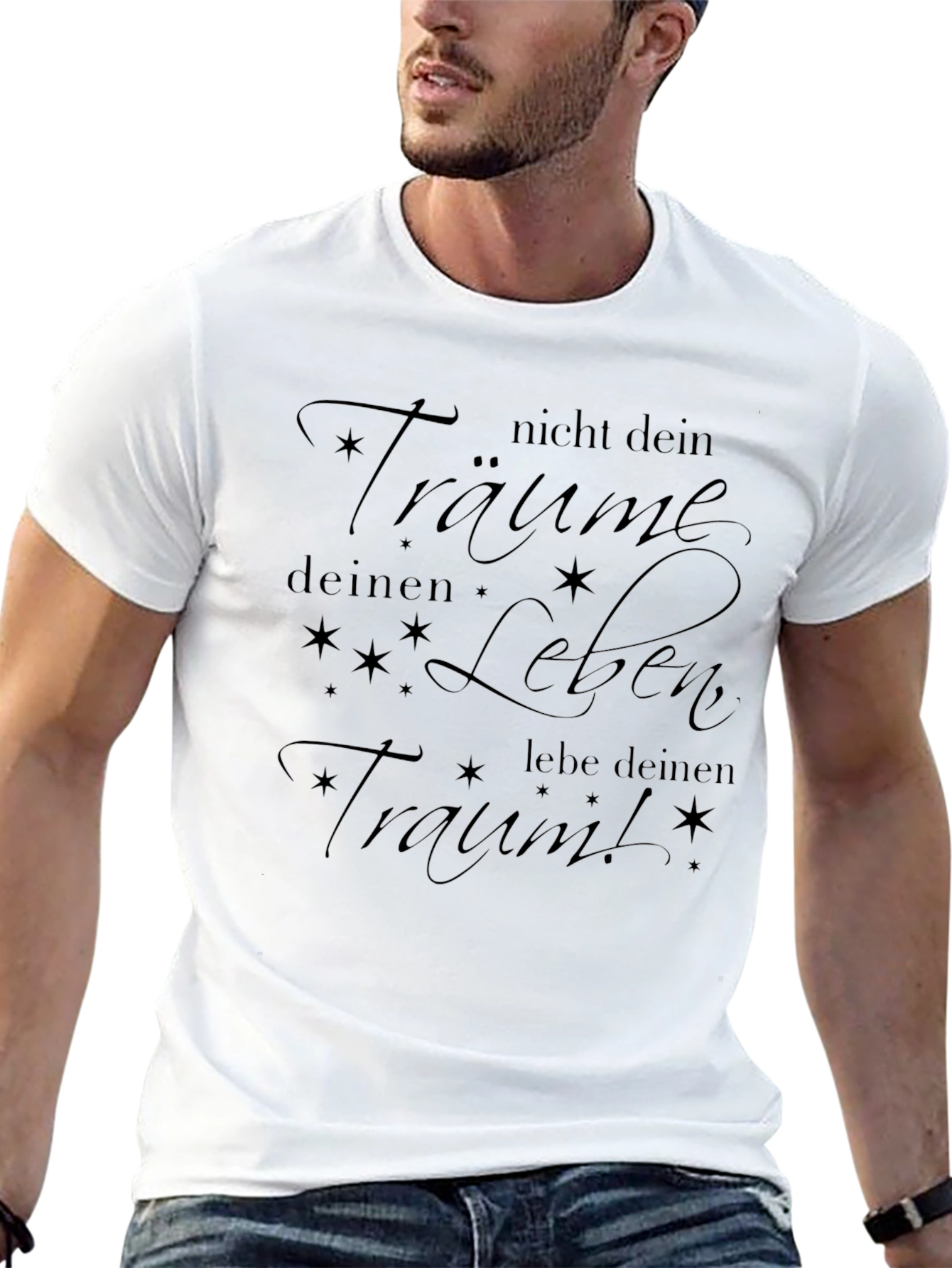 Live Your Dream Graphic Tee - Black Casual T-Shirt