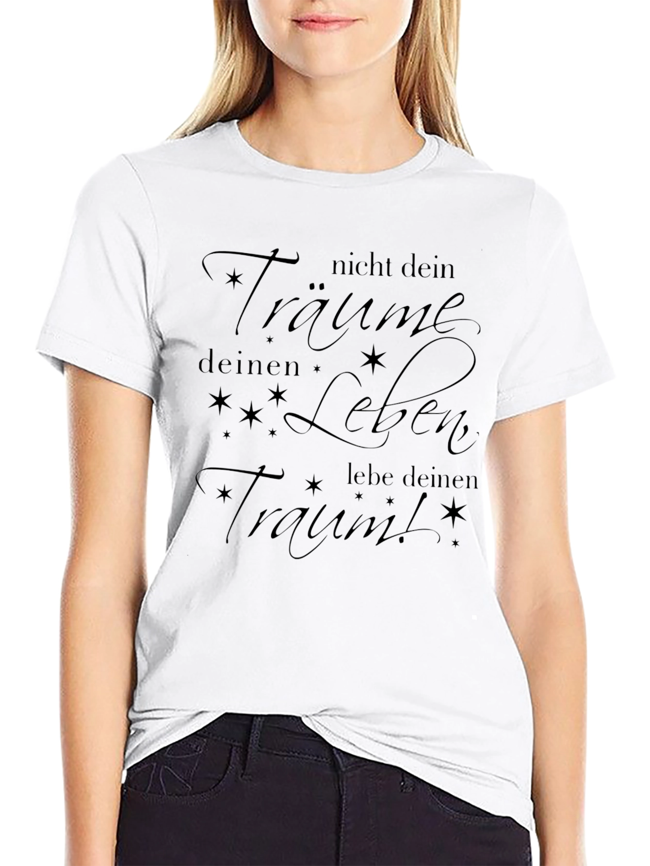 Live Your Dream Graphic Tee - Black Casual T-Shirt