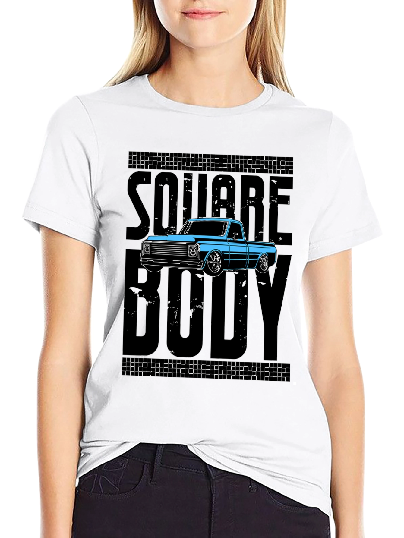Square Body Truck Graphic Tee - Automotive Enthusiast Shirt
