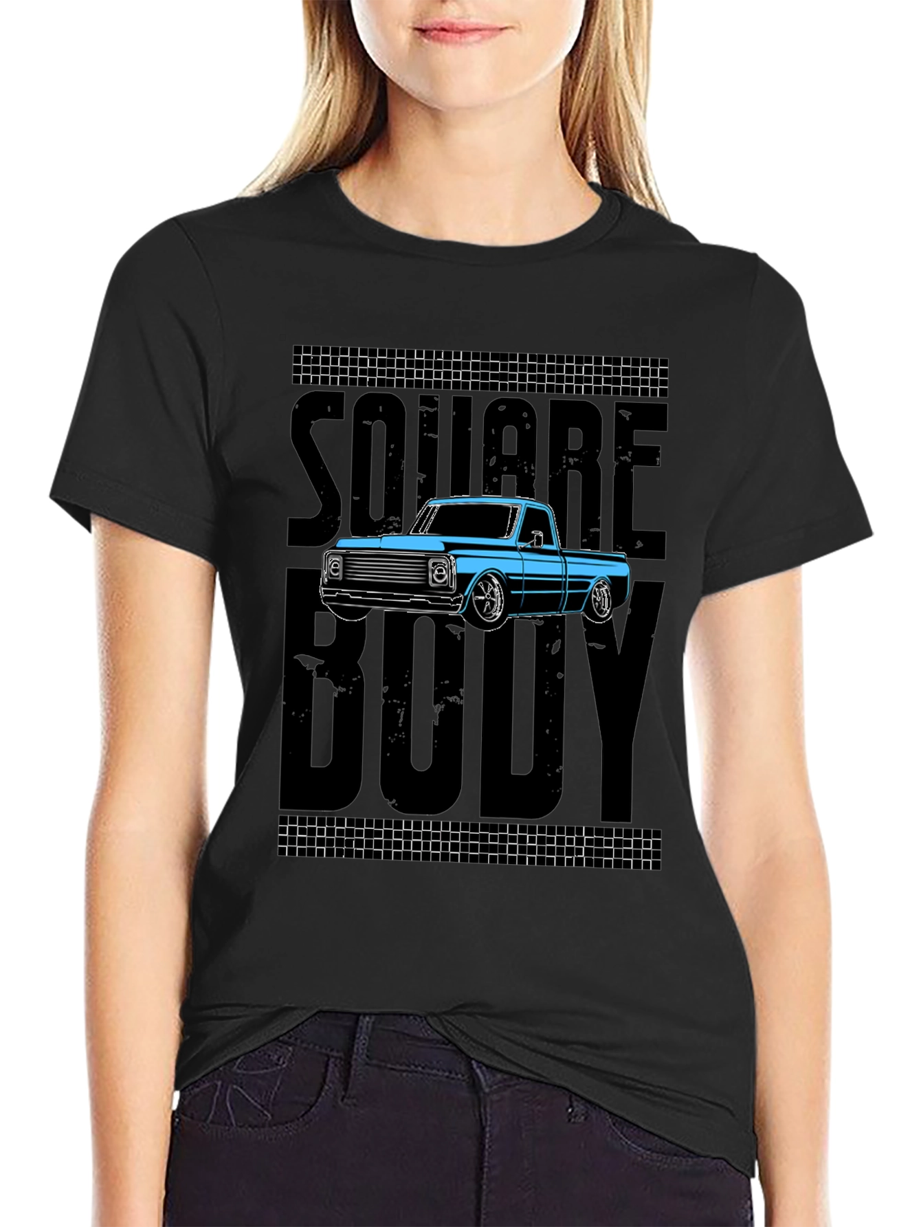 Square Body Truck Graphic Tee - Automotive Enthusiast Shirt