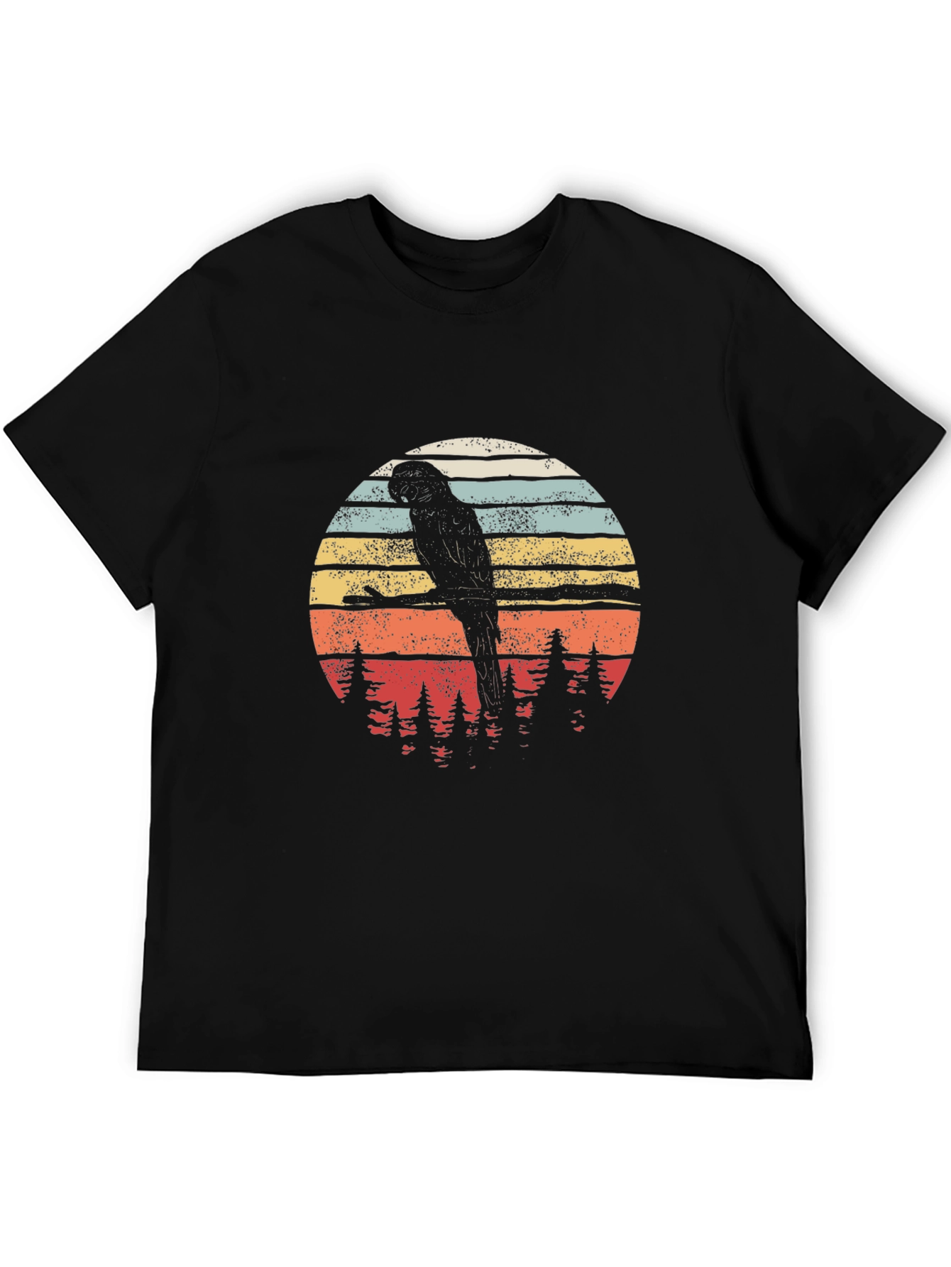 Retro Parrot Silhouette T-Shirt