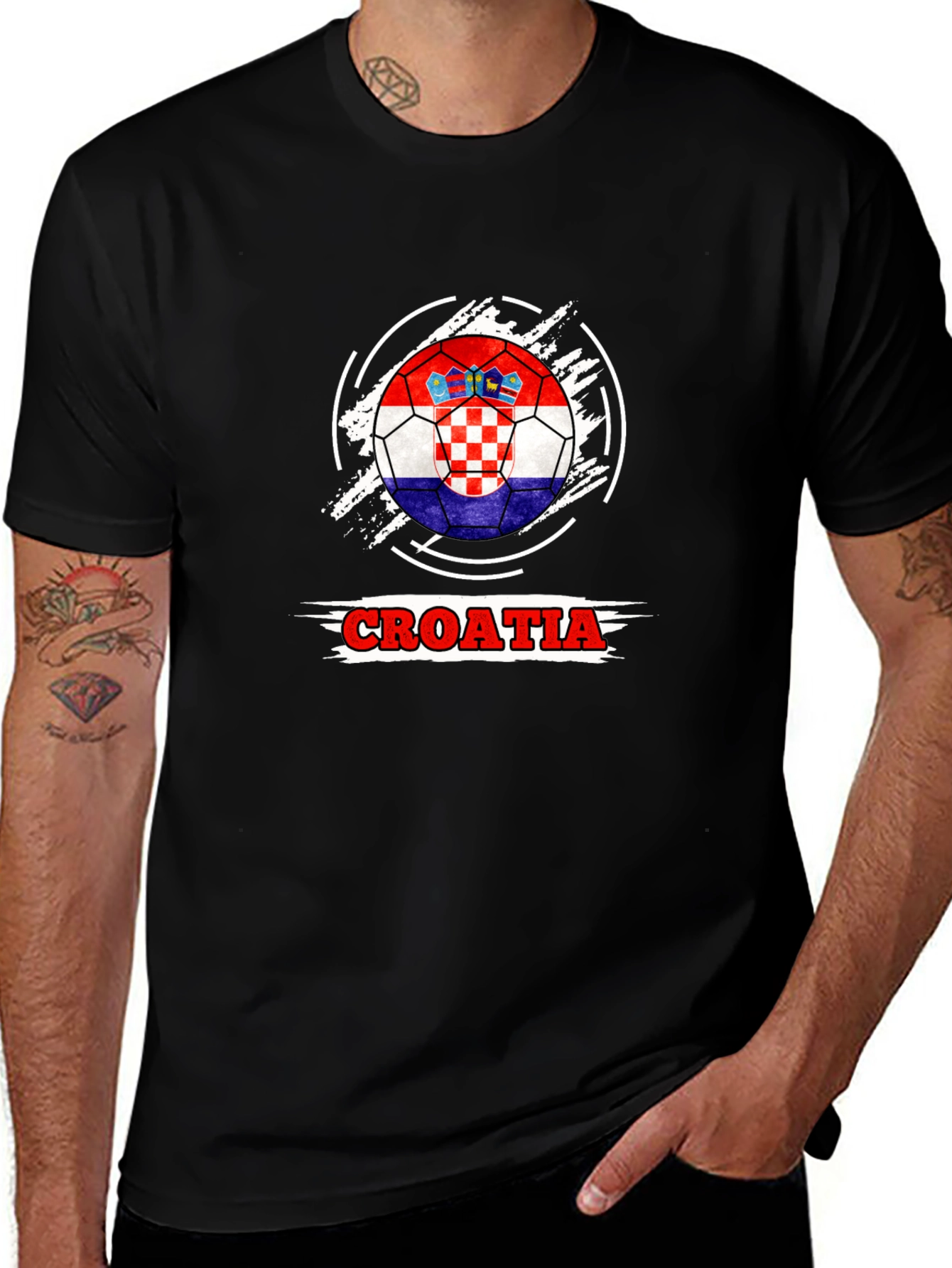 Croatia Flag Soccer Ball T-Shirt