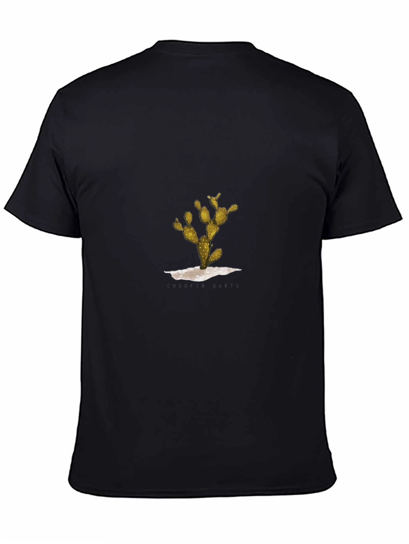 Cactus Graphic Tee - Black Casual Cotton Shirt