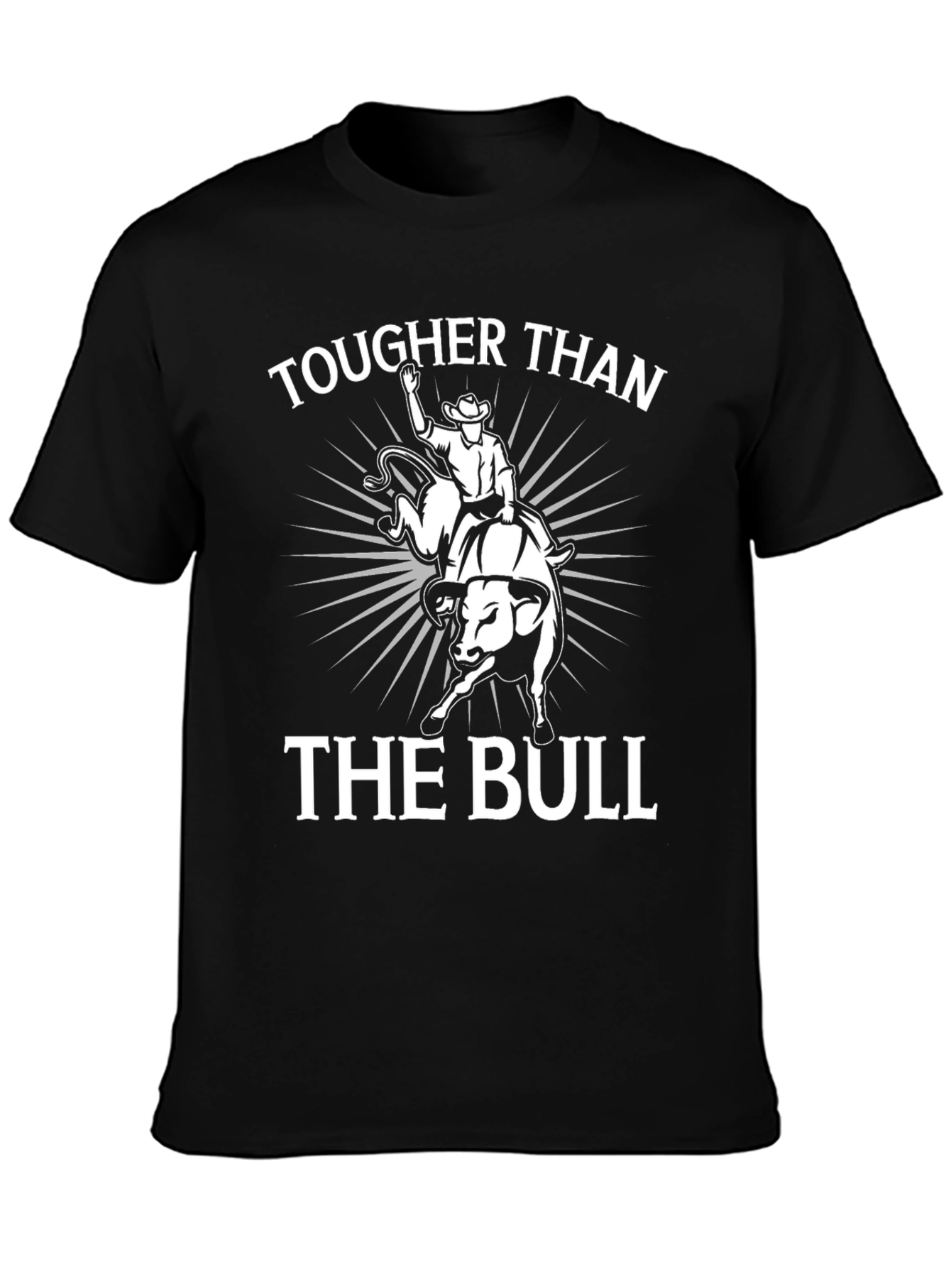 Tougher Than The Bull Graphic Tee - Cowboy Rodeo