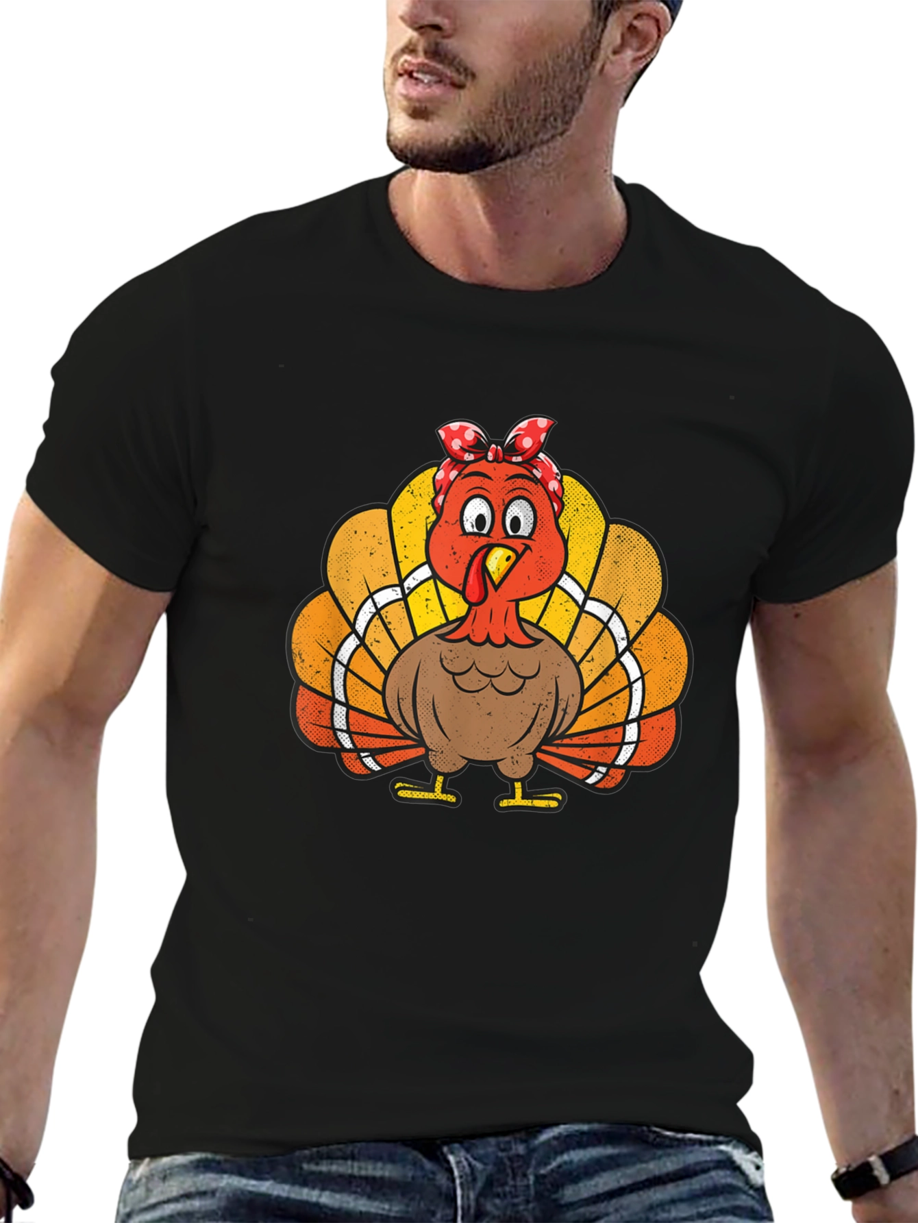 Thanksgiving Turkey Bandana T-Shirt