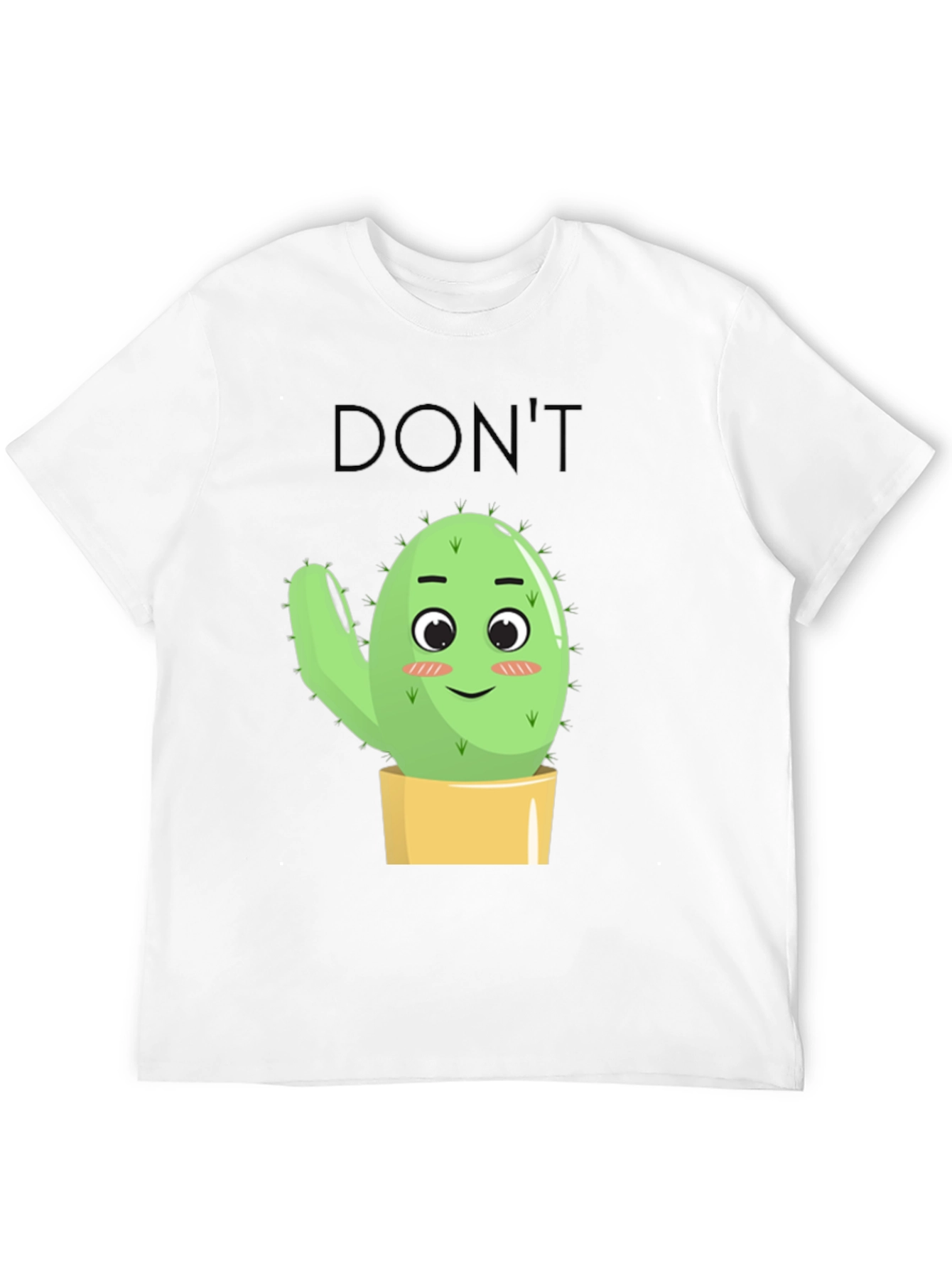 Dont Touch Cactus Graphic Tee - Black T-Shirt