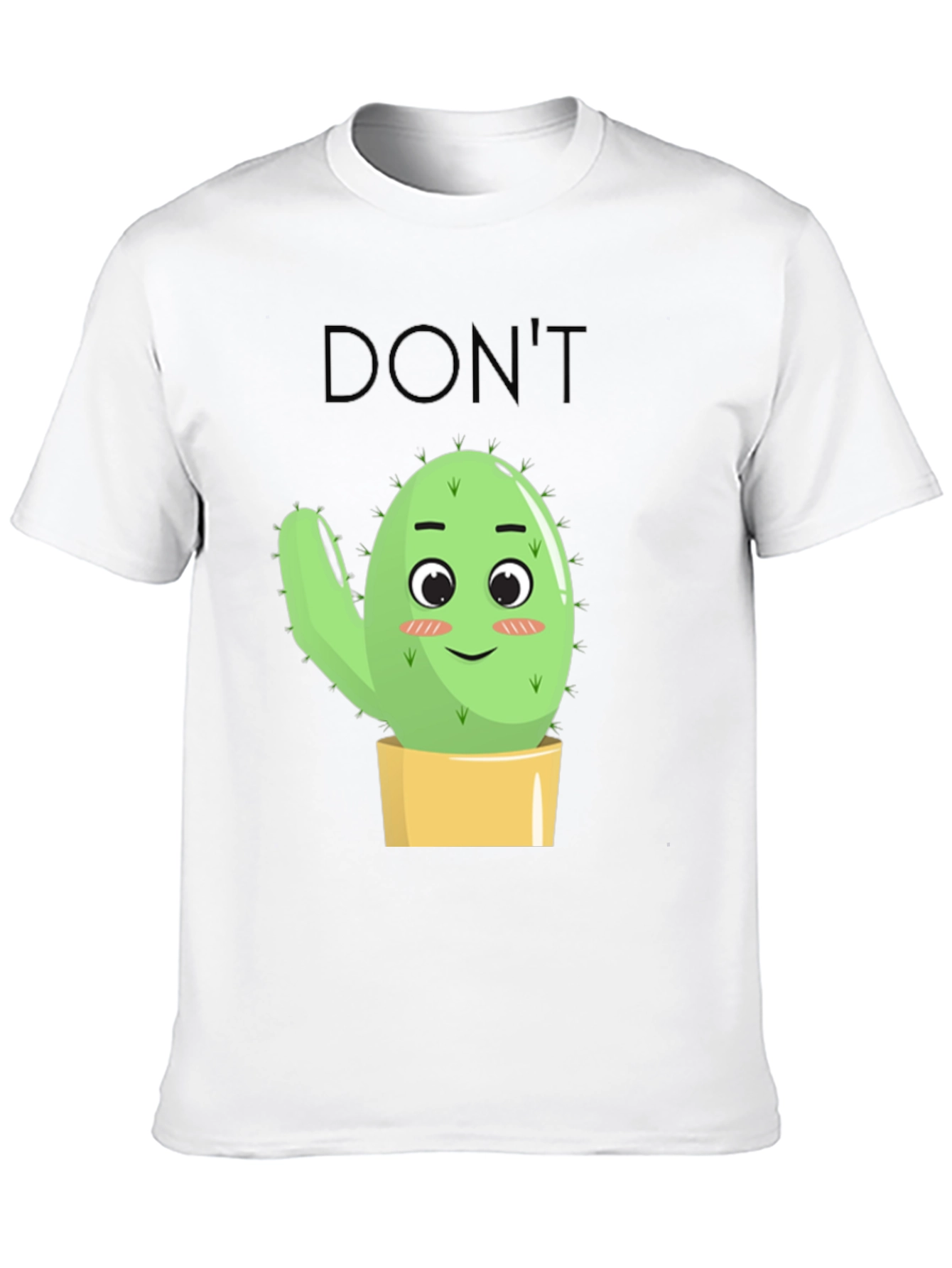 Dont Touch Cactus Graphic Tee - Black T-Shirt
