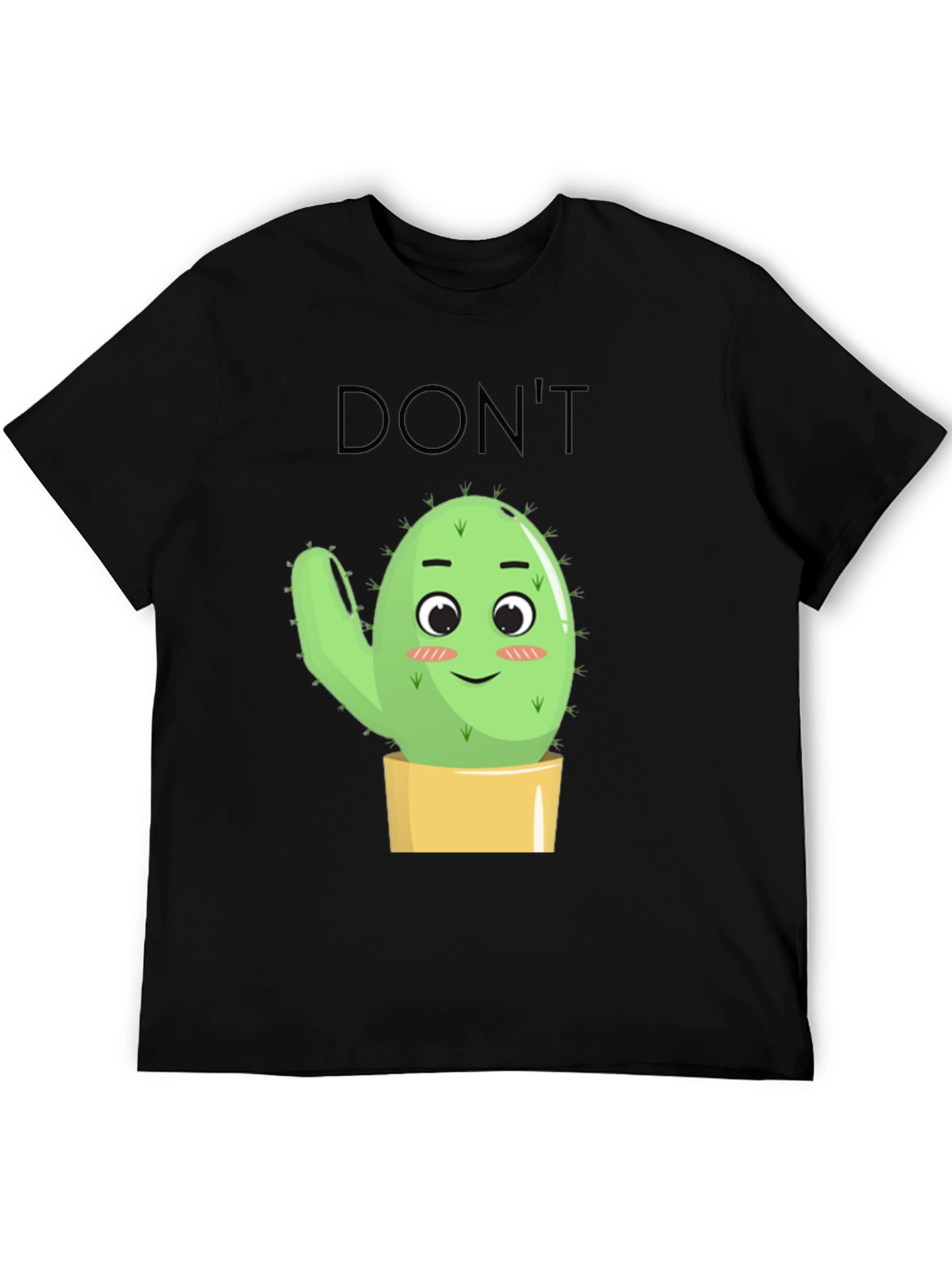 Dont Touch Cactus Graphic Tee - Black T-Shirt