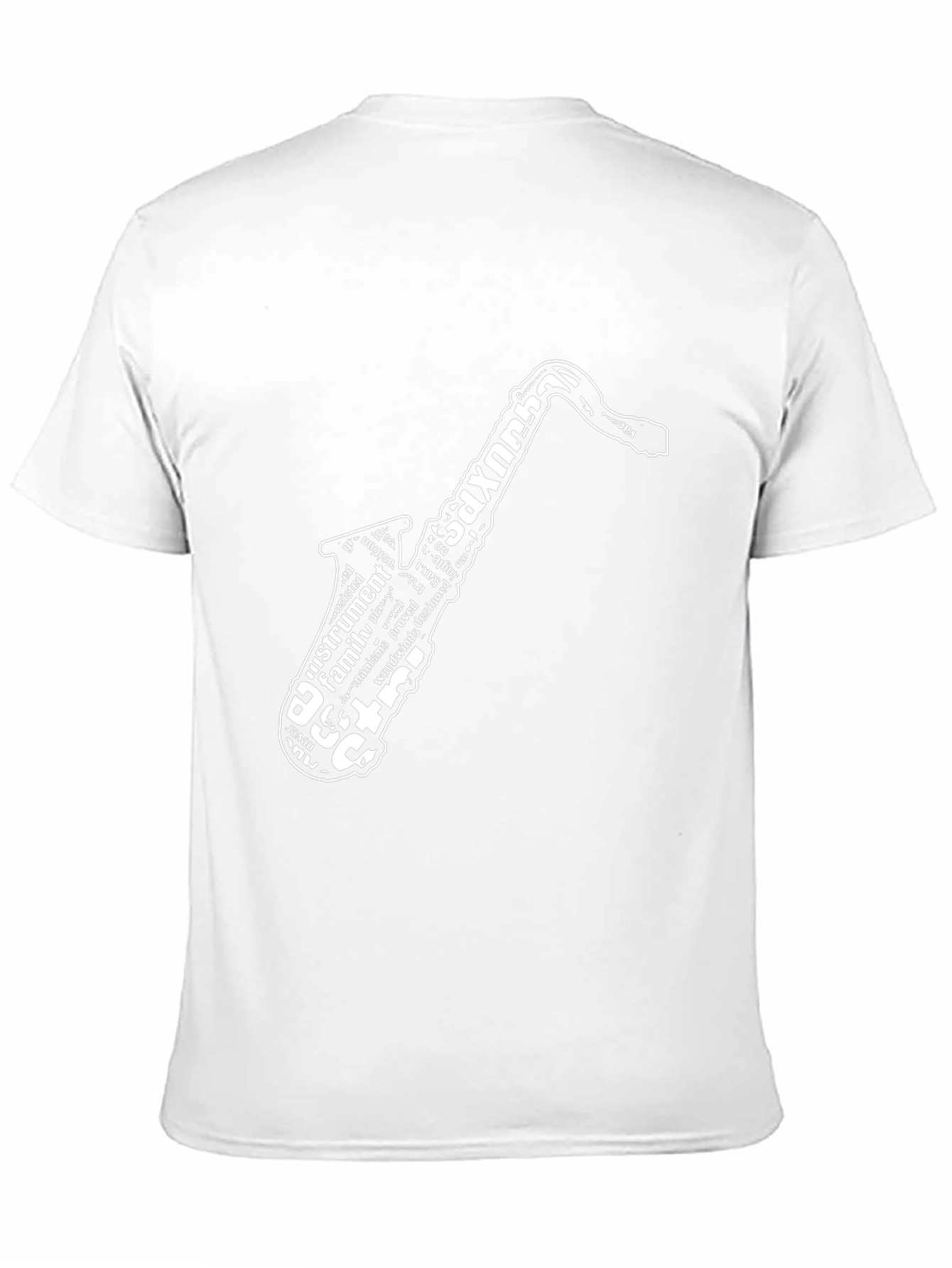 Saxophone Word Art Black T-Shirt