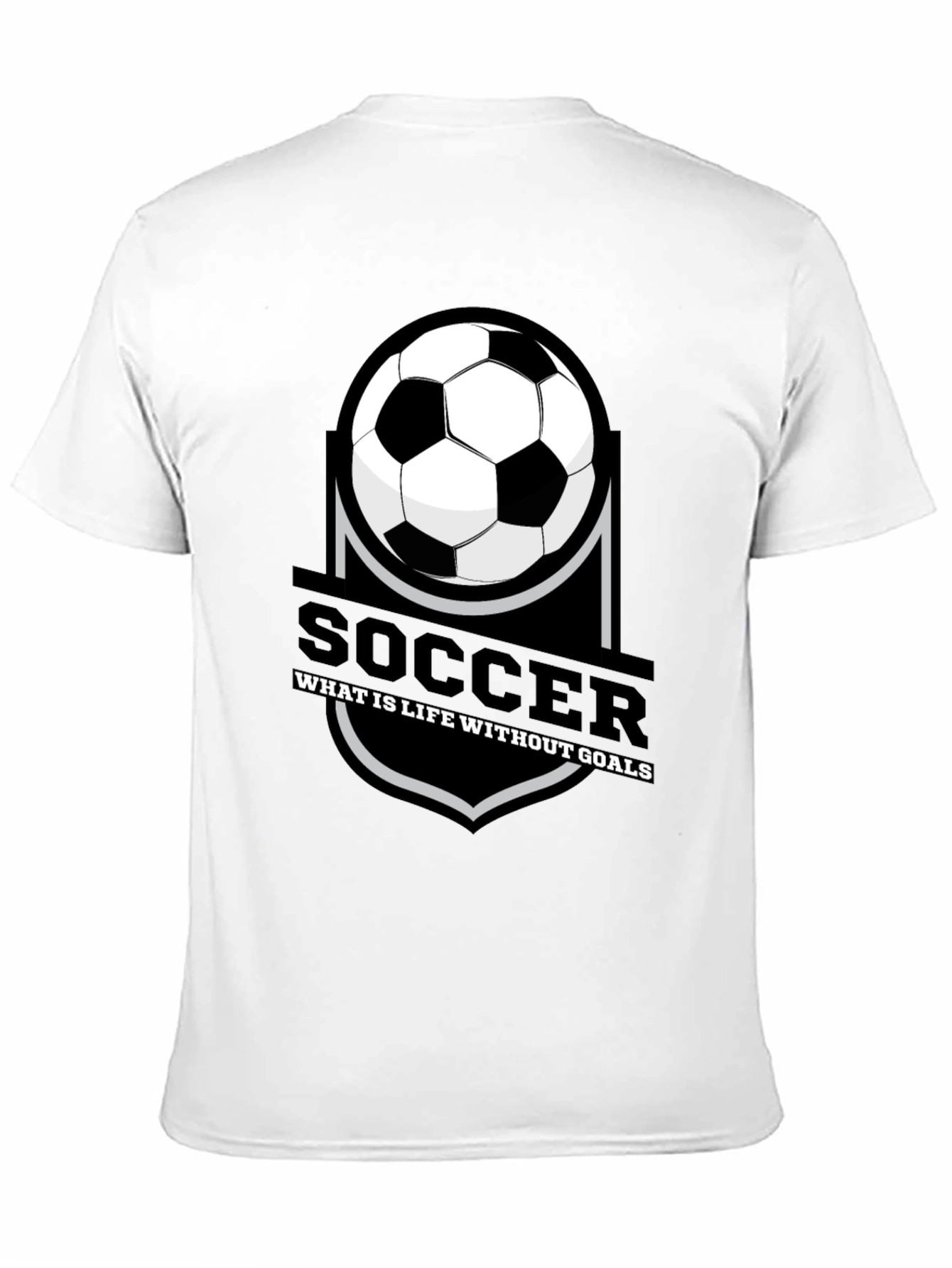 Soccer Life T-Shirt - Goals Design Black Tee