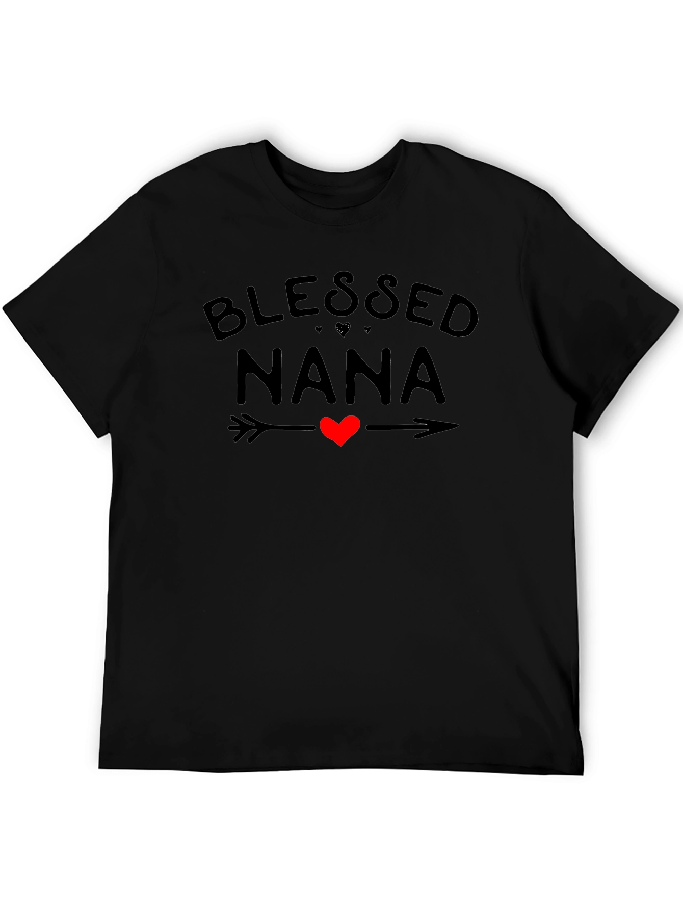 Blessed Nana Graphic Tee Heart Arrow Shirt