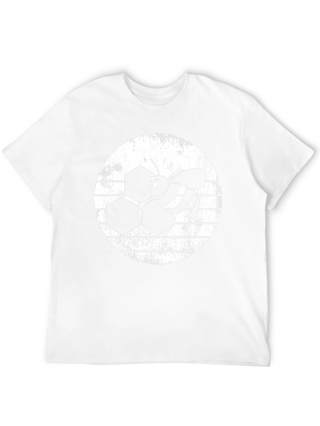 Honeycomb Bee Graphic T-Shirt - Black