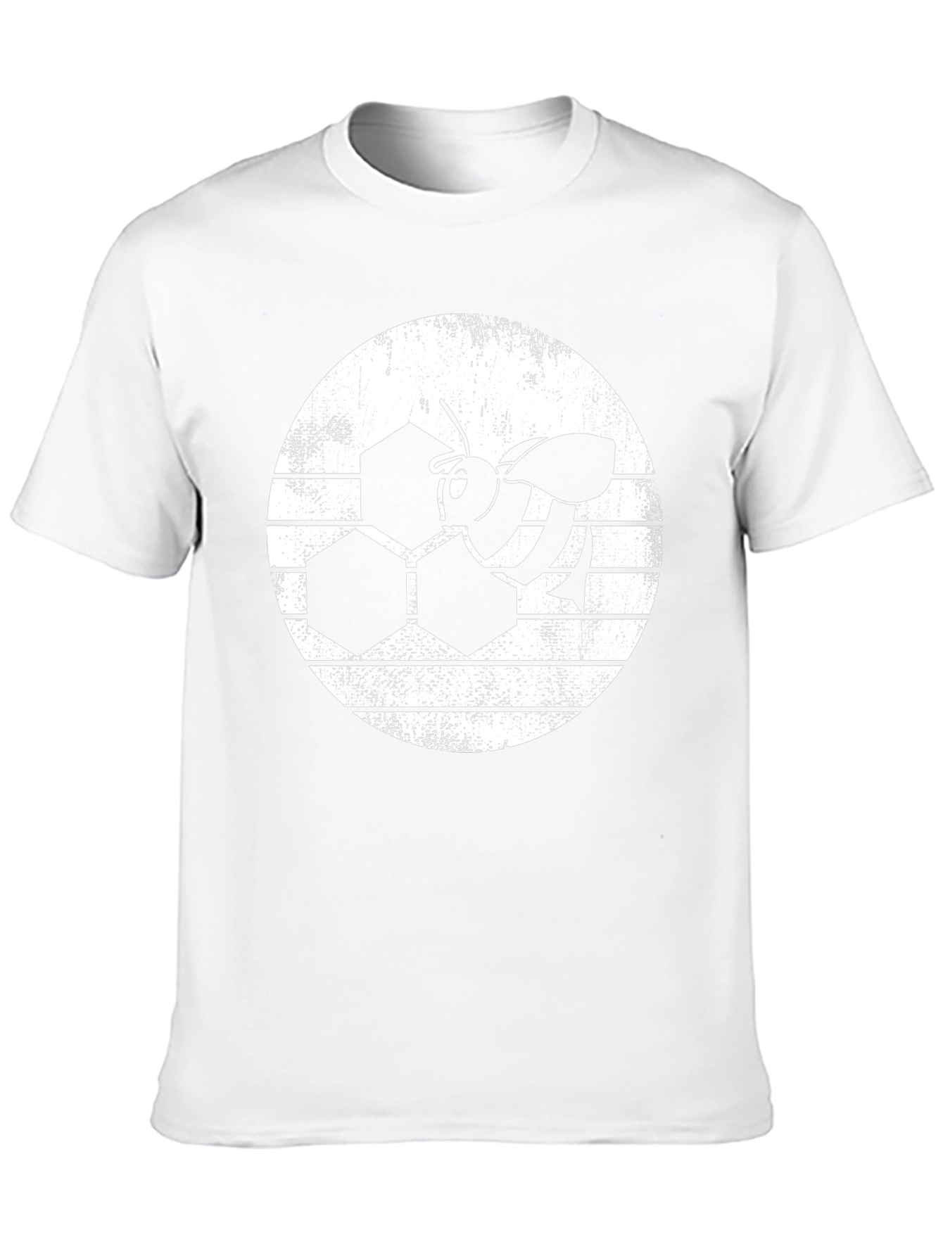 Honeycomb Bee Graphic T-Shirt - Black