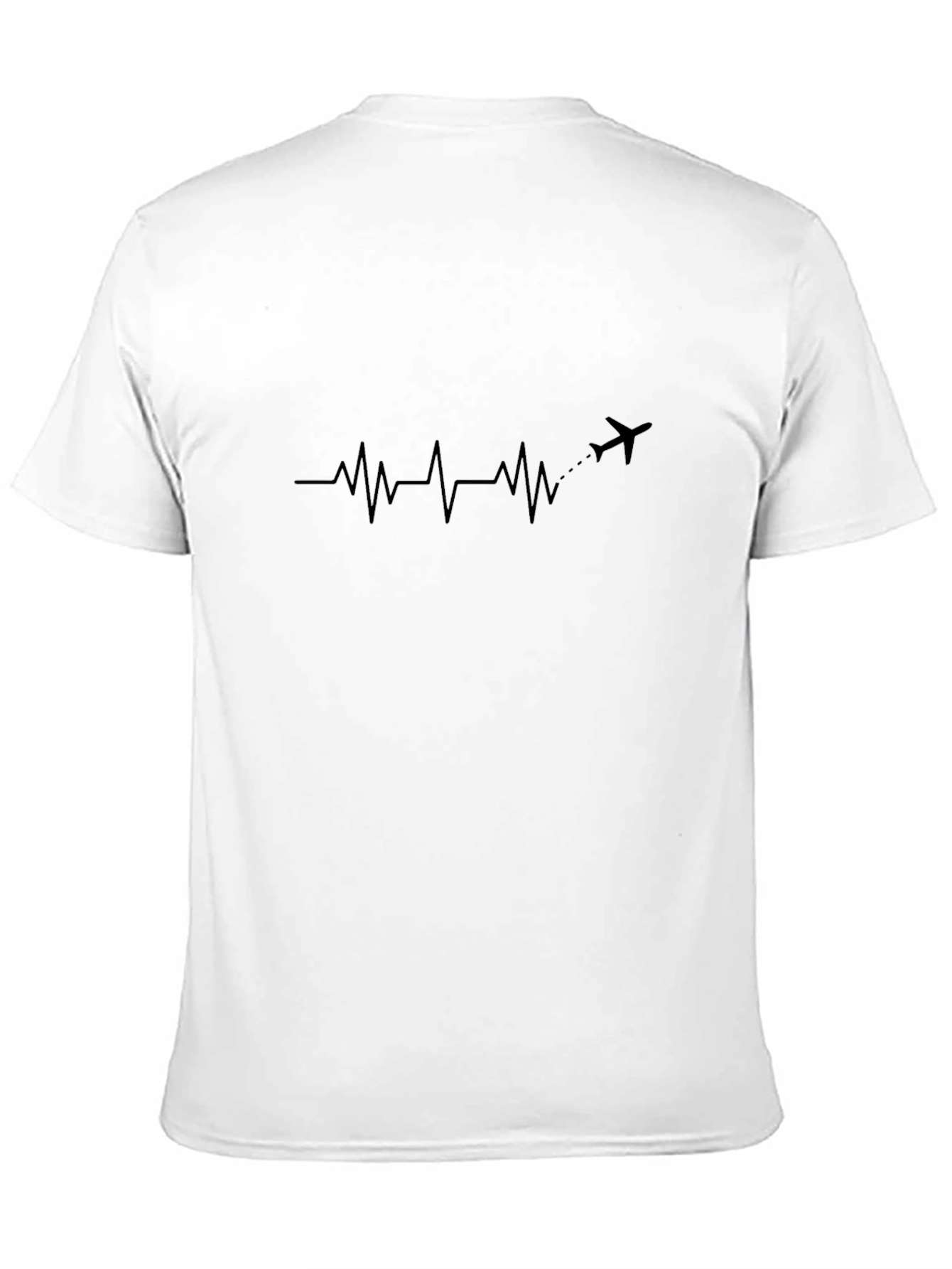 Airplane Heartbeat Graphic T-Shirt