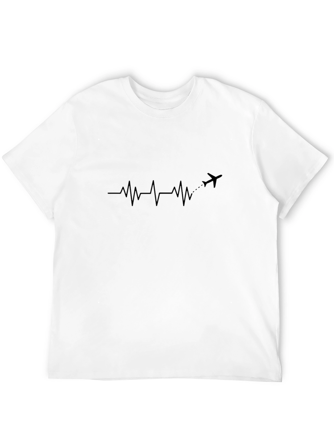 Airplane Heartbeat Graphic T-Shirt