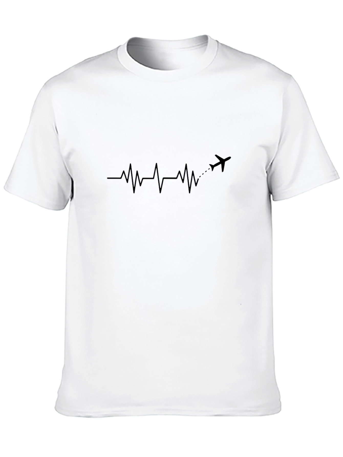 Airplane Heartbeat Graphic T-Shirt
