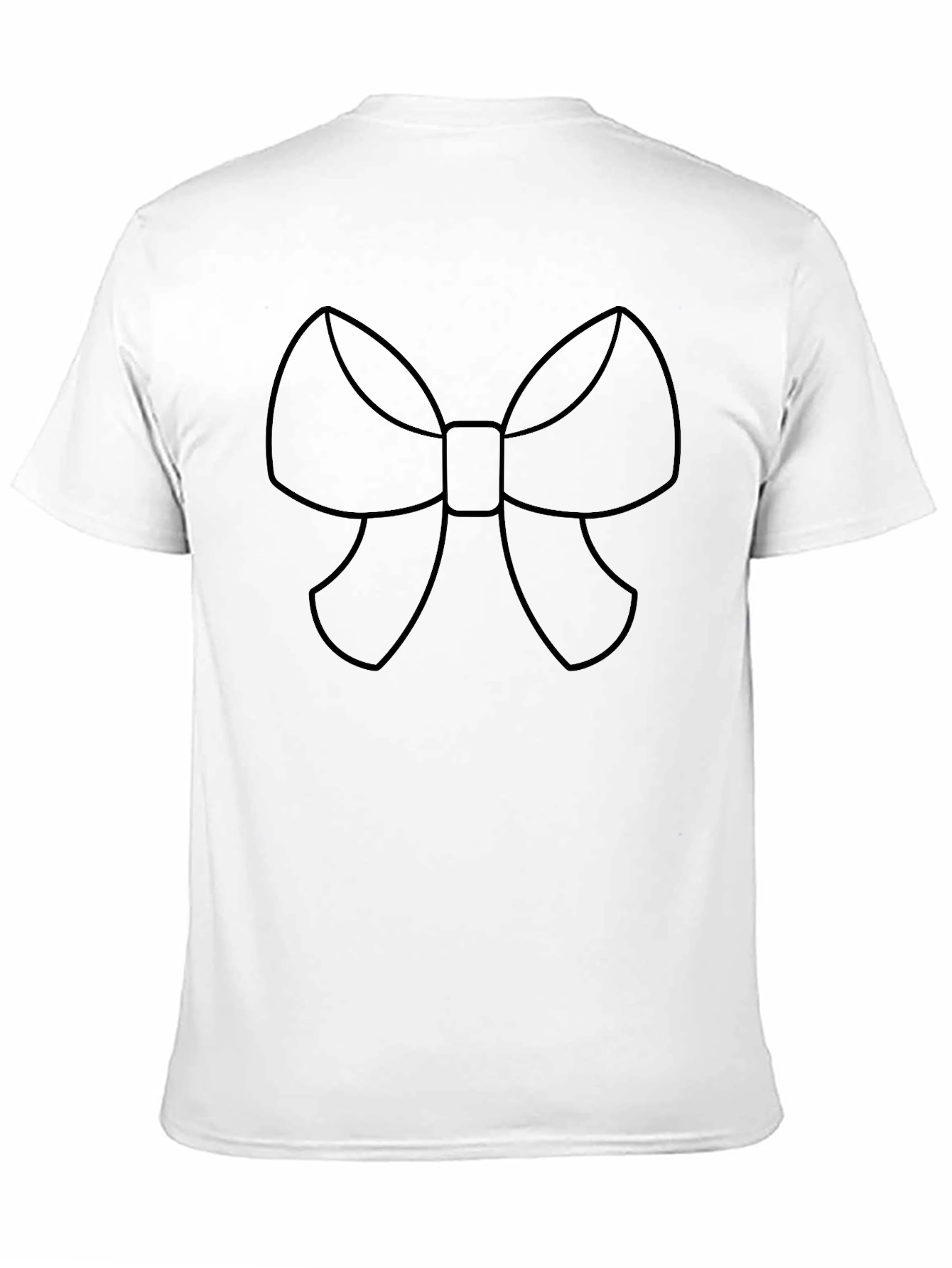 Bow Outline Graphic Tee - Stylish Casual Wear