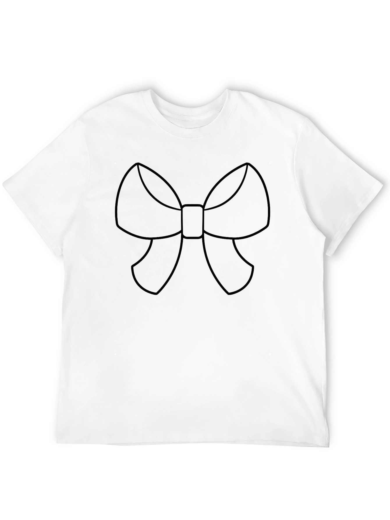 Bow Outline Graphic Tee - Stylish Casual Wear