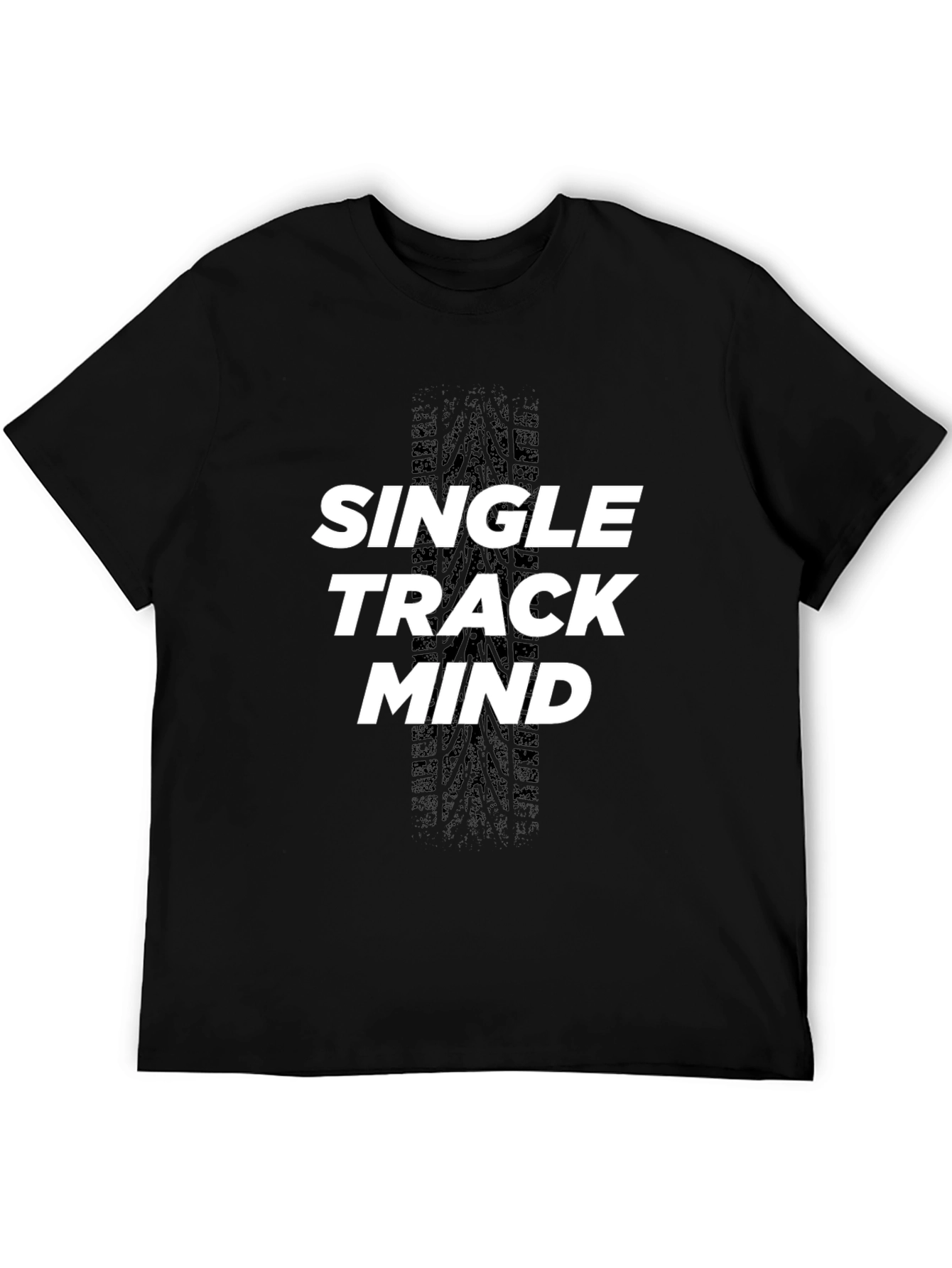 Single Track Mind Black Graphic Tee