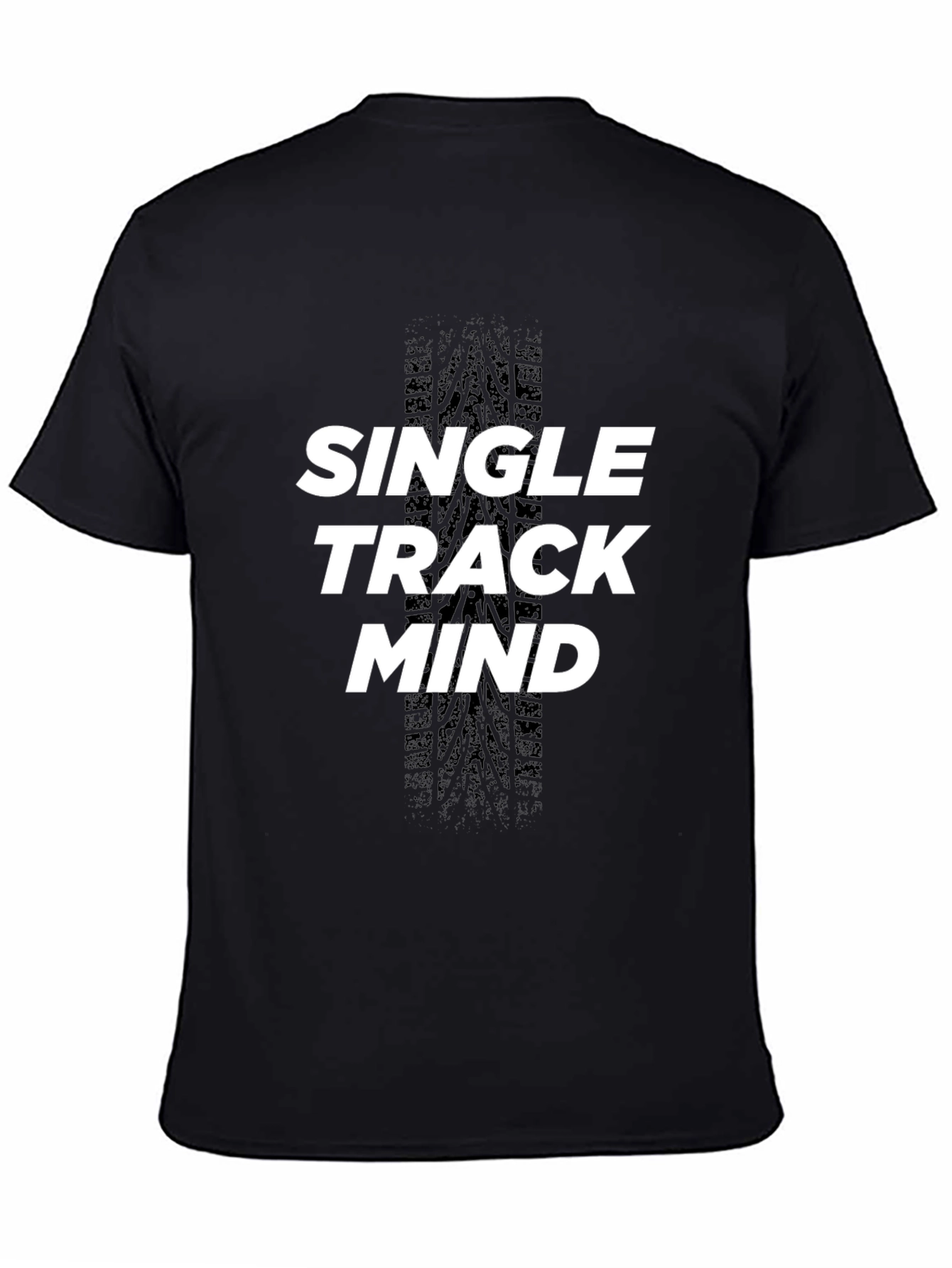 Single Track Mind Black Graphic Tee