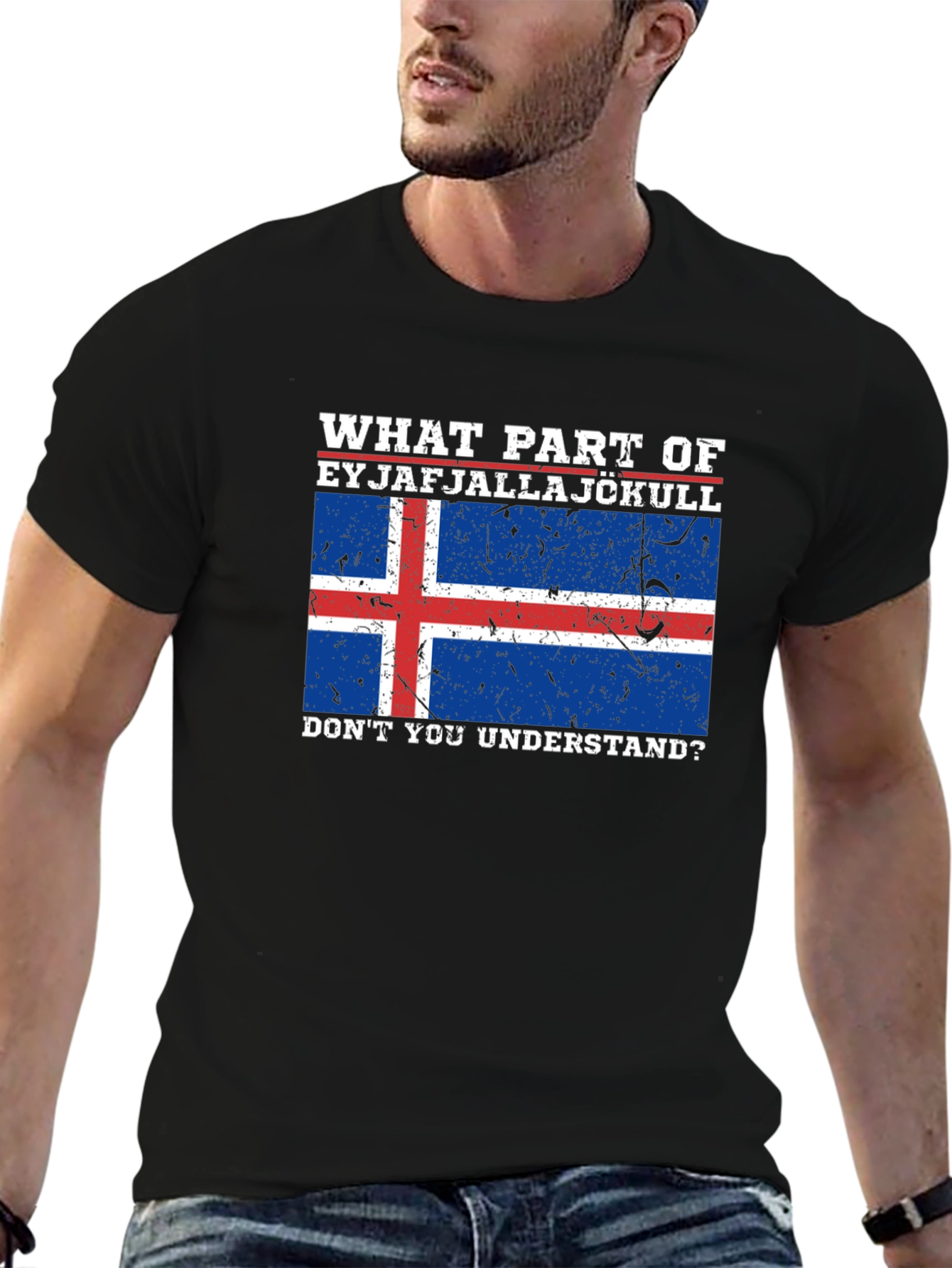 Eyjafjallajökull Iceland Flag Graphic Tee