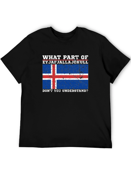 Eyjafjallajökull Iceland Flag Graphic Tee