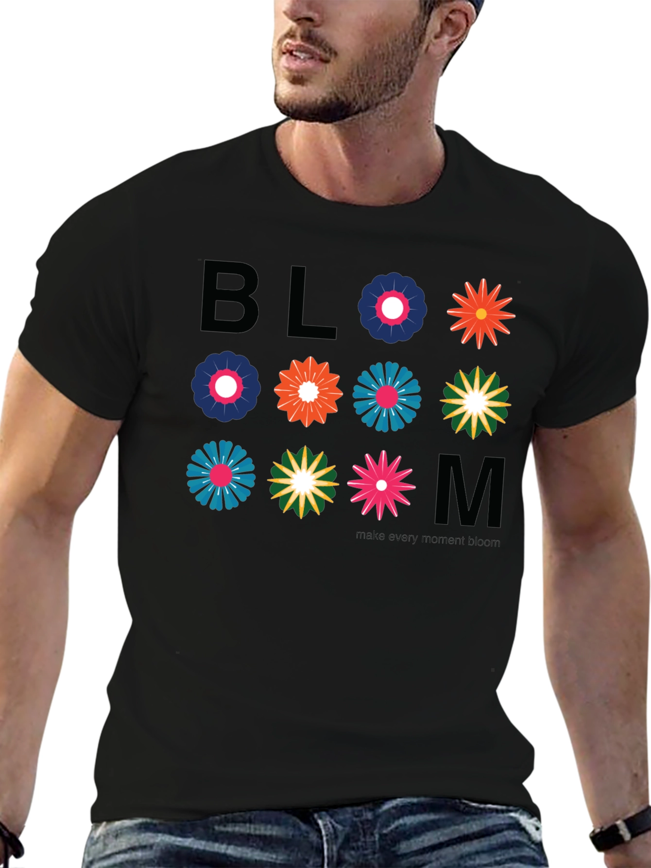 Bloom Flower Graphic Tee - Stylish Cotton T-Shirt